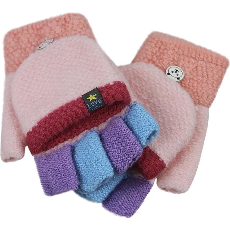 Guantes sin dedos de invierno para niños Holiberty - Rosa