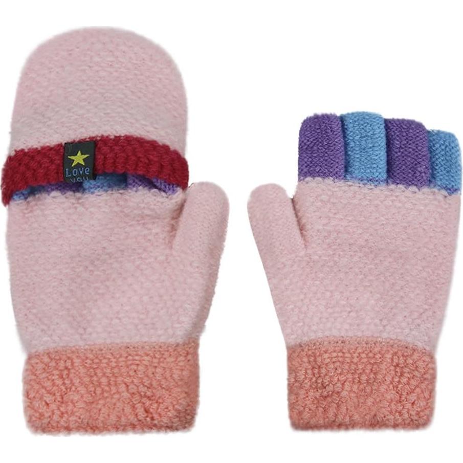 Guantes sin dedos de invierno para niños Holiberty - Rosa