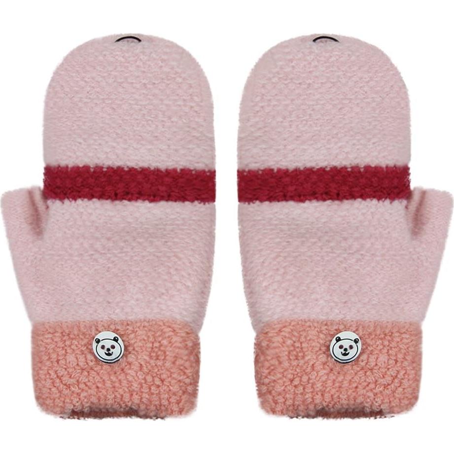 Guantes sin dedos de invierno para niños Holiberty - Rosa