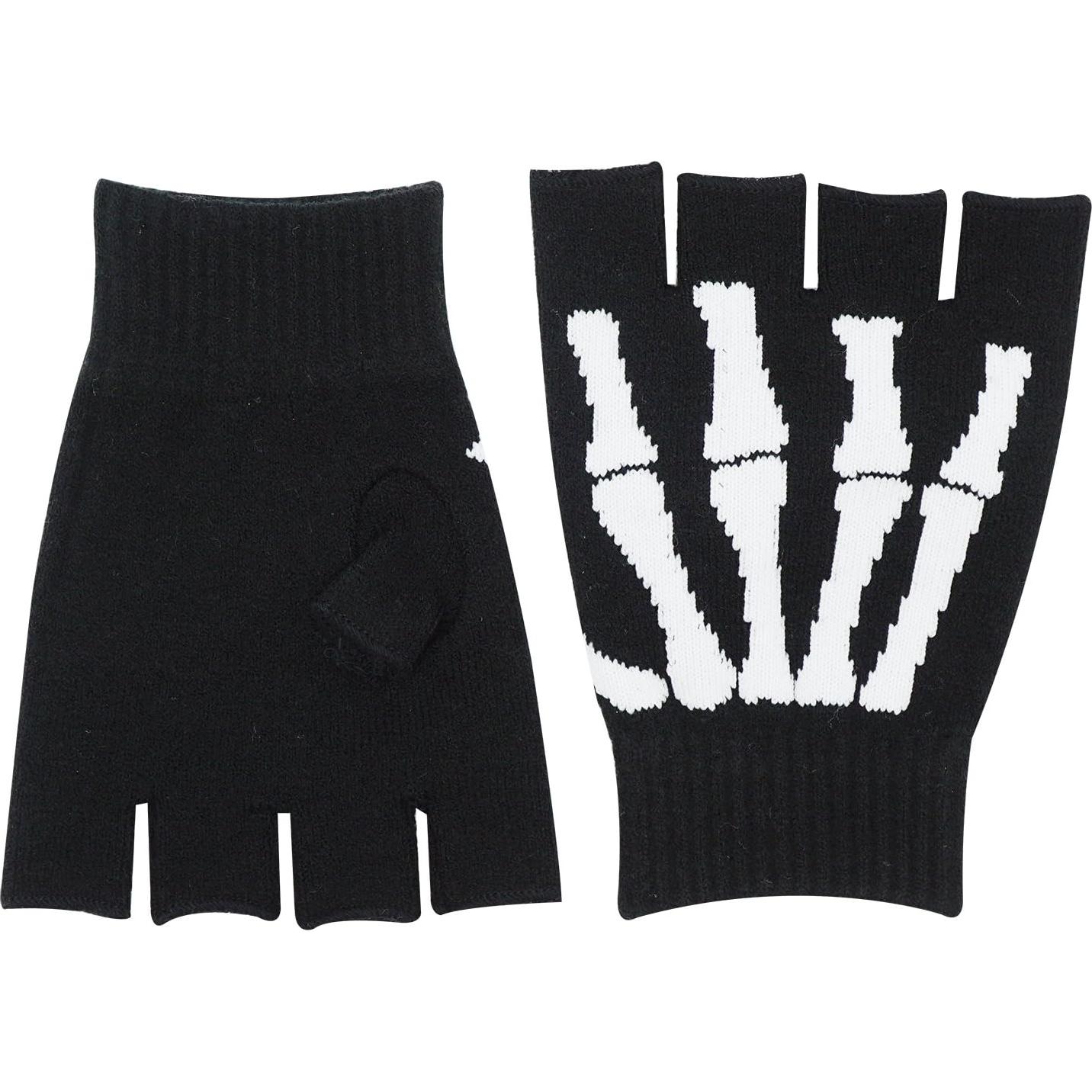 Guantes Táctiles Sin Dedos Estirables Esqueleto Unisex