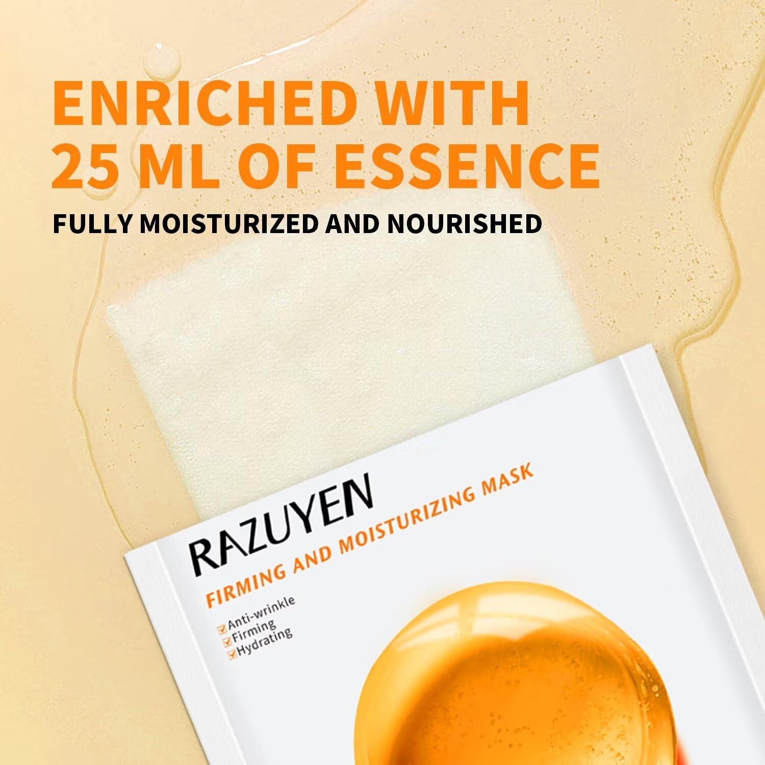 Mascarillas Faciales RAZUYEN Reafirmantes e Hidratantes 10 Pzas