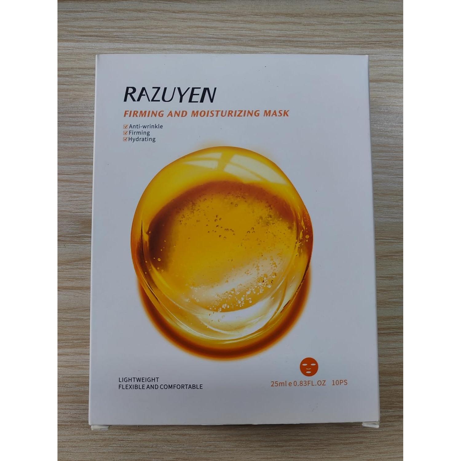 Mascarillas Faciales RAZUYEN Reafirmantes e Hidratantes 10 Pzas