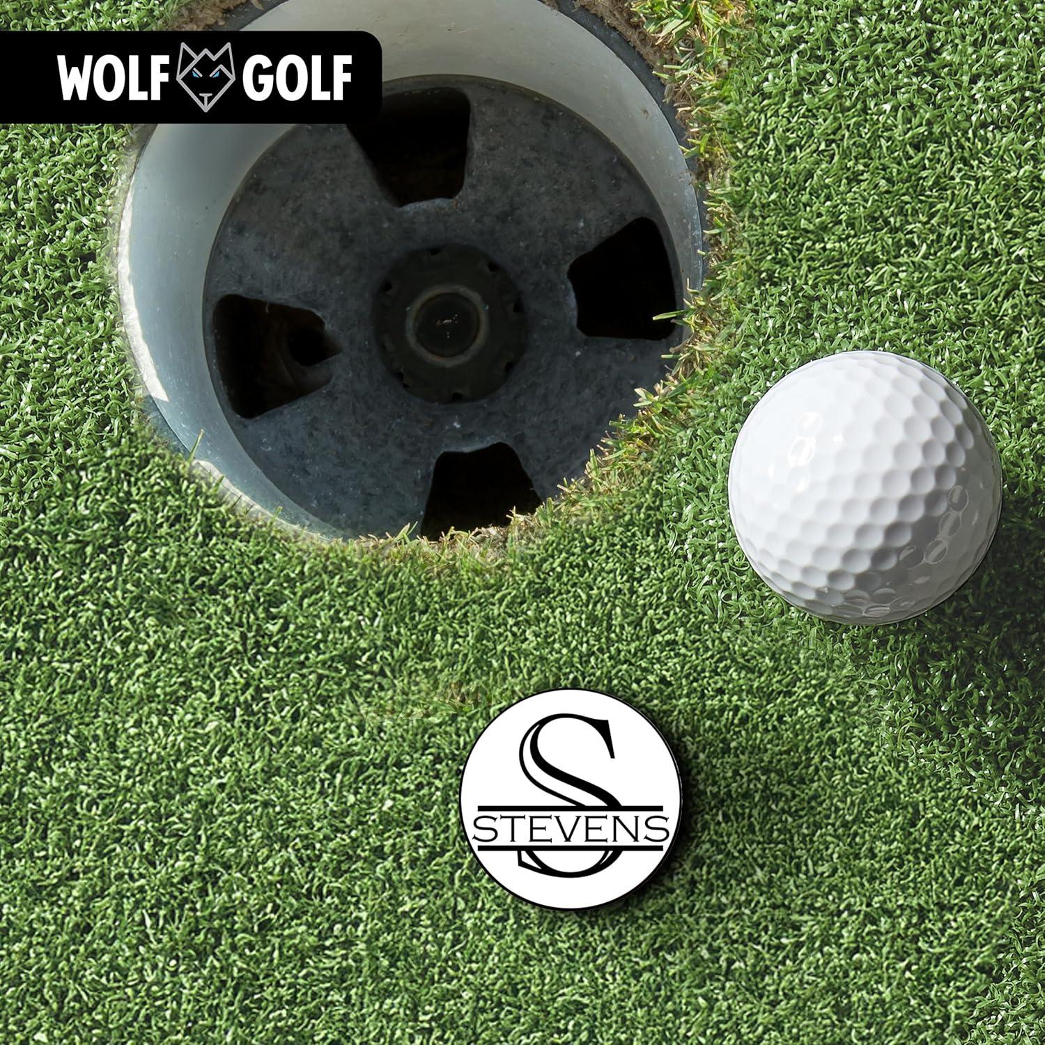 Conjunto de Clip de Sombrero y Marcadores de Golf Wolf Golf