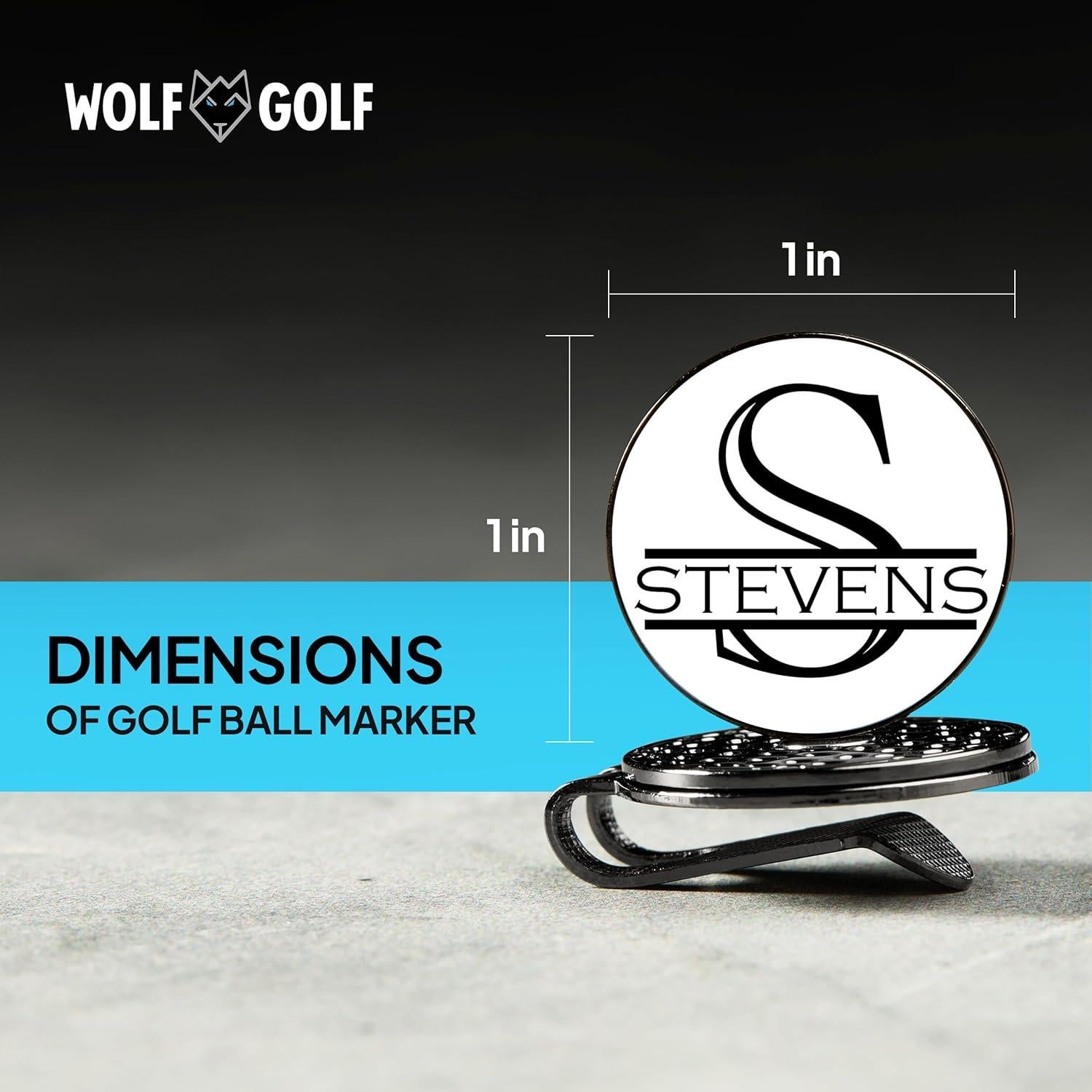 Conjunto de Clip de Sombrero y Marcadores de Golf Wolf Golf