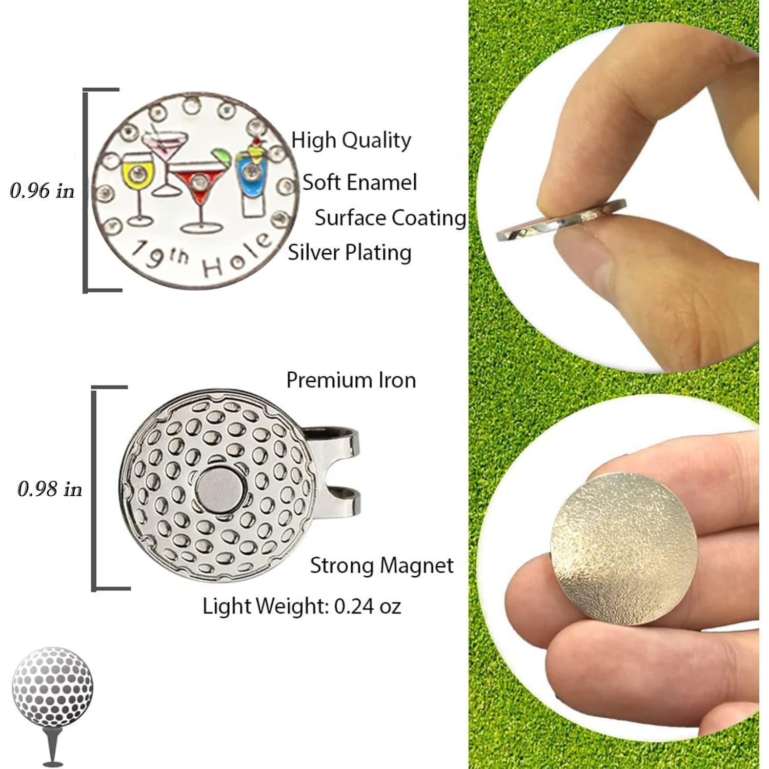 Marcadores de Pelotas de Golf Nuorao con Clips Magnéticos