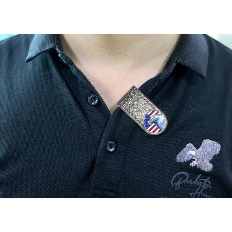 Clip de Sombrero de Golf PINMEI - 2 Juegos Magnéticos Gris/Negro