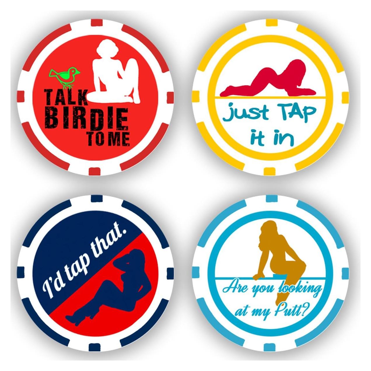 Marcadores de Pelotas de Golf DA VINCI en Fichas de Póker 4 Unidades