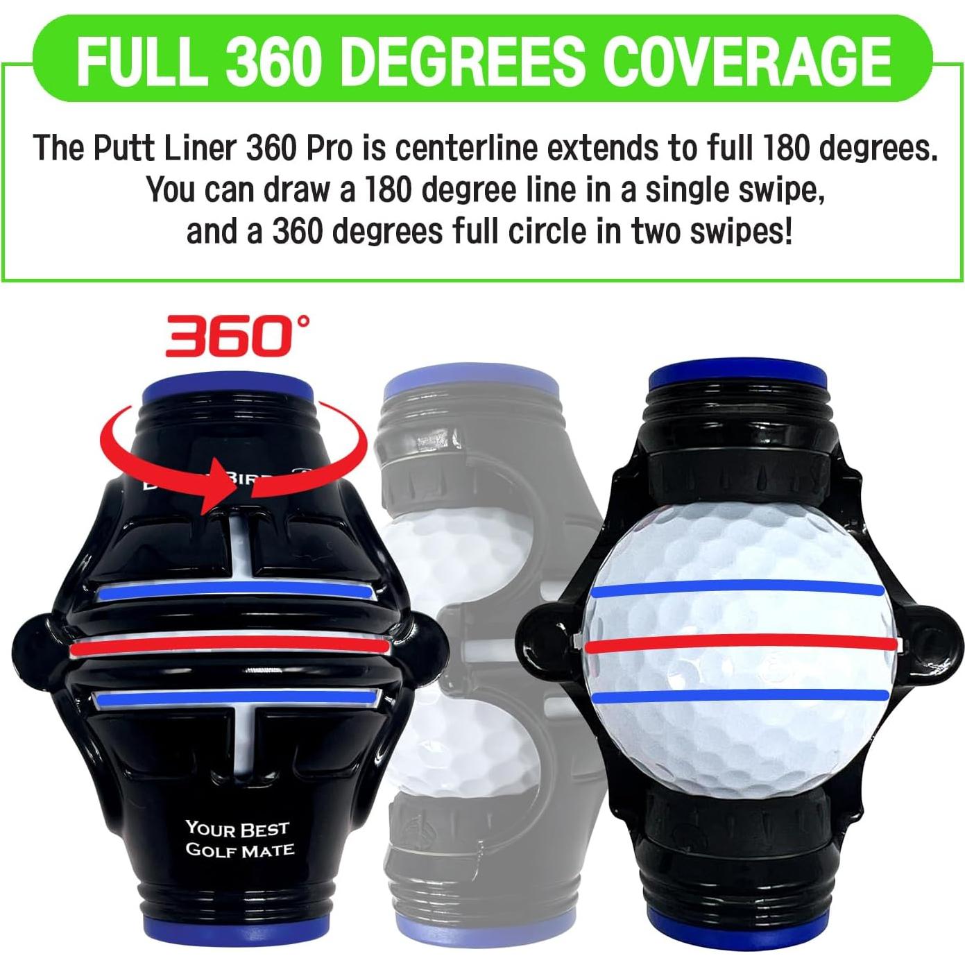 Marcador de Pelotas de Golf BuddyBirdie Putt Liner 360 Pro Azul