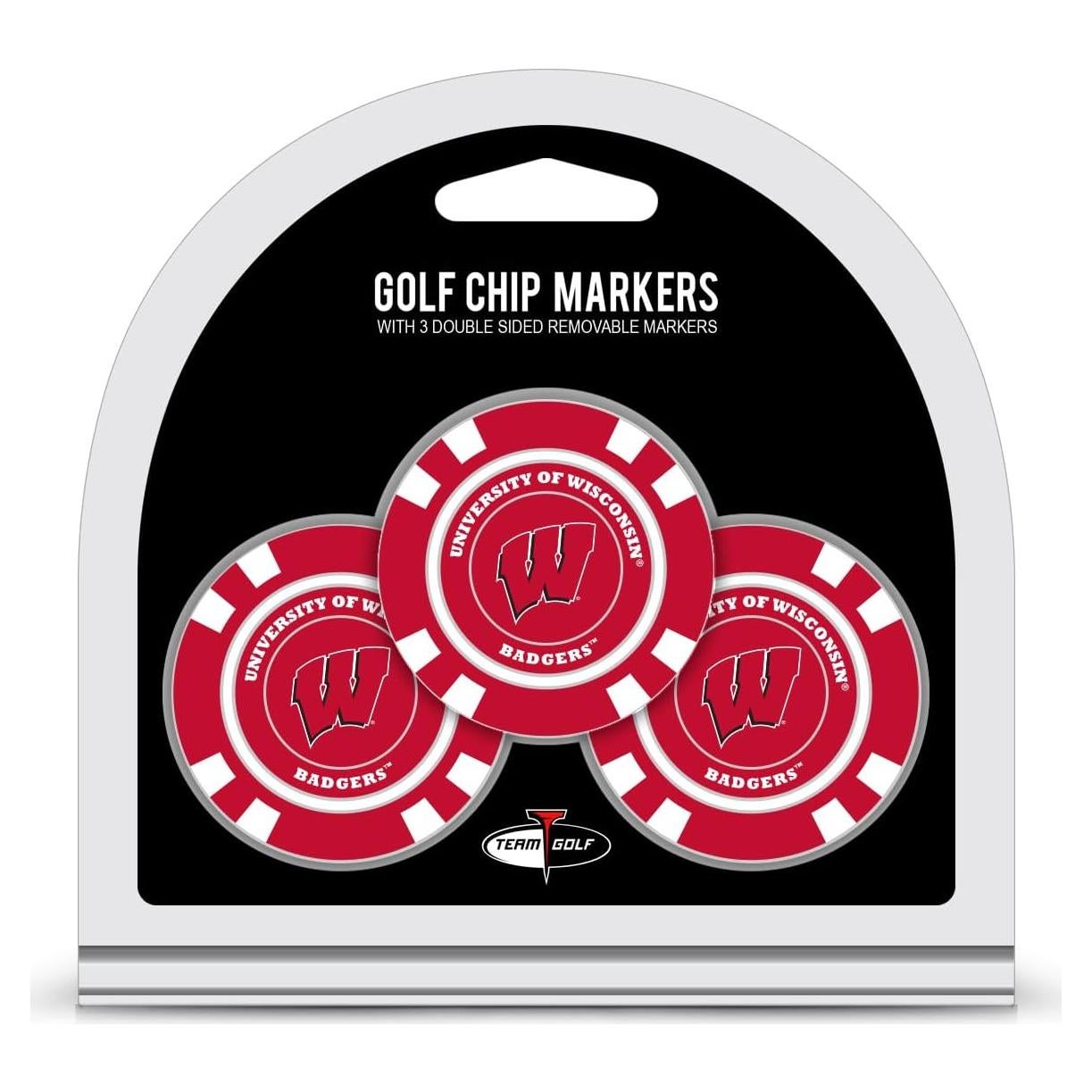 Marcadores de Pelota de Golf Chip Equipo Golf NCAA Badgers