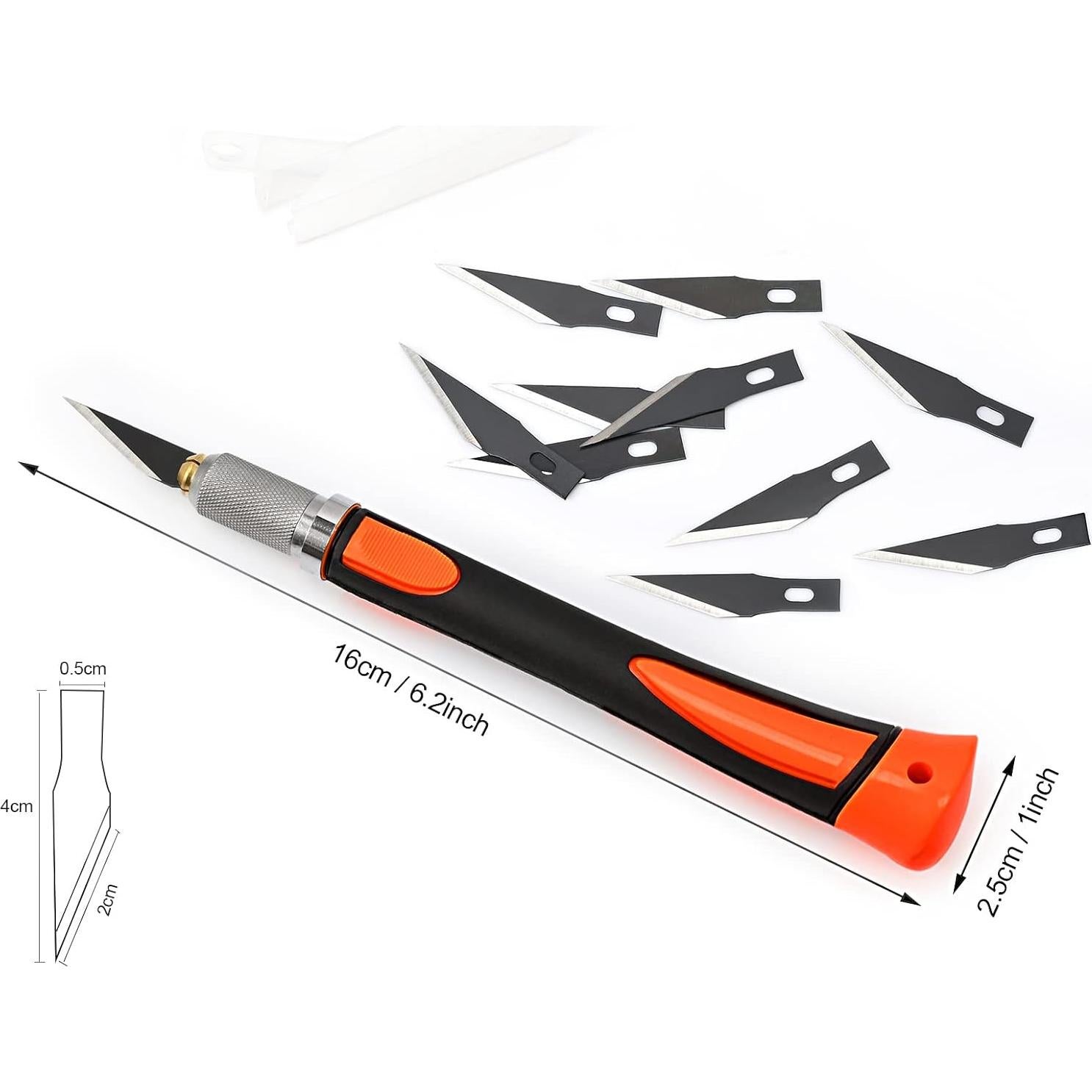Juego de cuchillos de precisión EHDIS con 10 hojas - Naranja