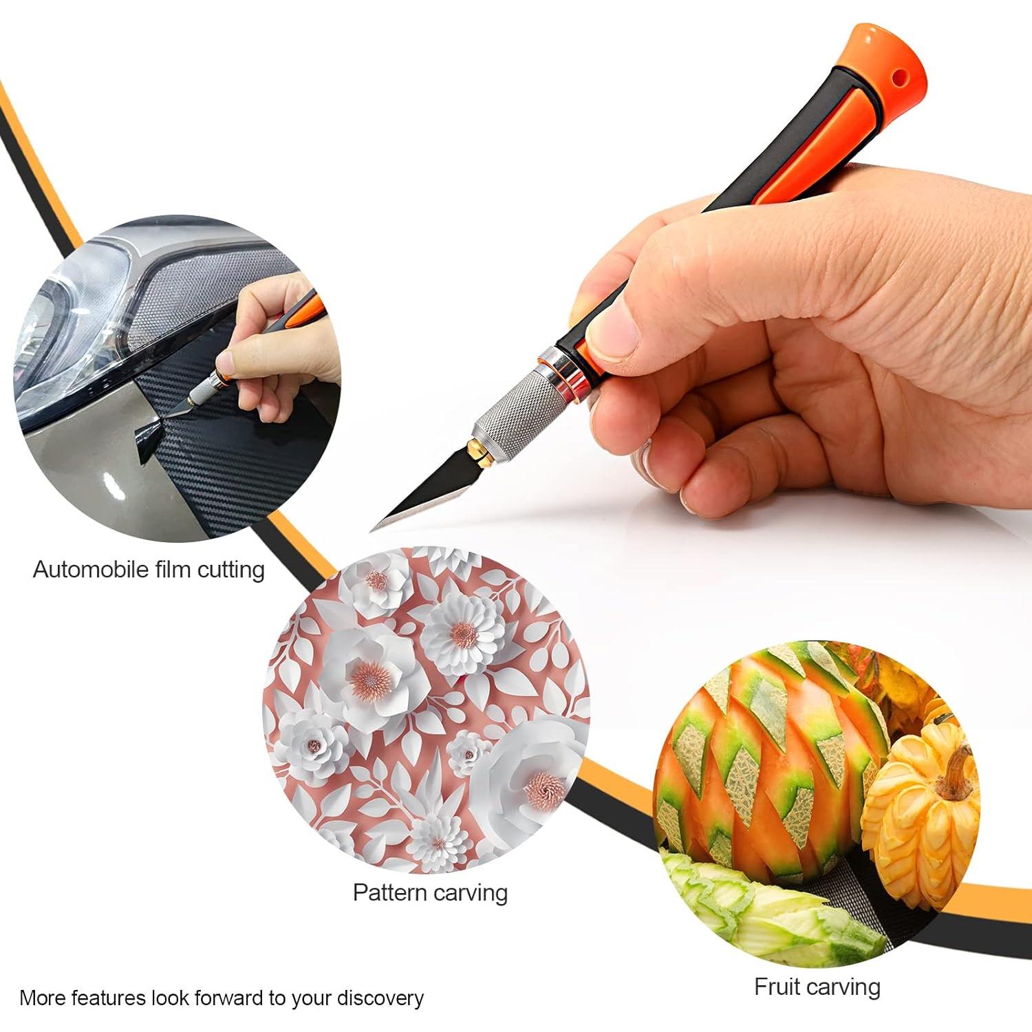 Juego de cuchillos de precisión EHDIS con 10 hojas - Naranja