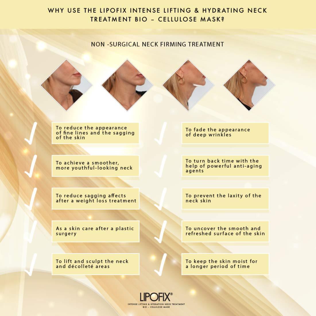 Máscara Bio Celulosa Reafirmante para el Cuello - 5 Piezas