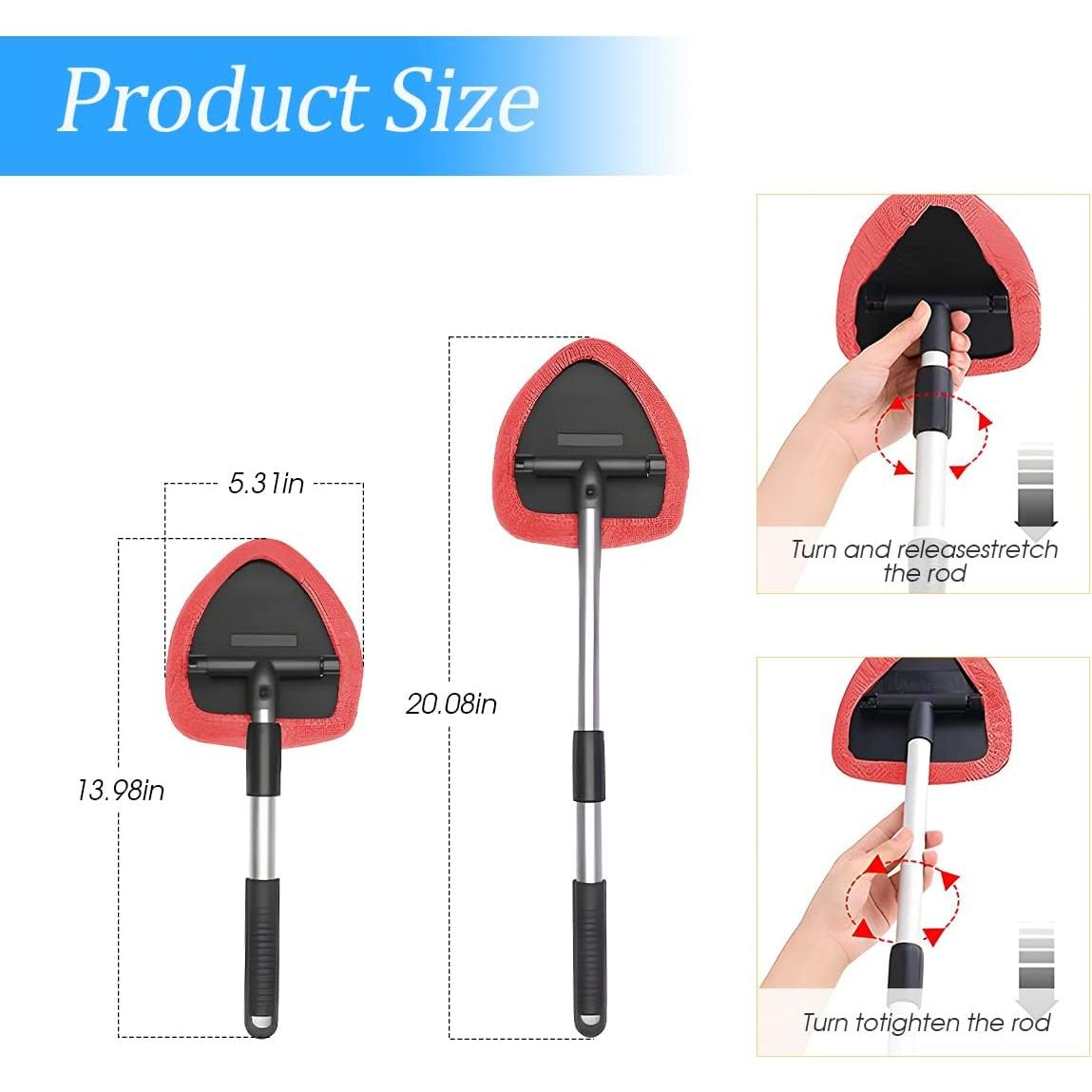 Limpiador de Parabrisas AUKEPO con Mango Extensible y 4 Paños