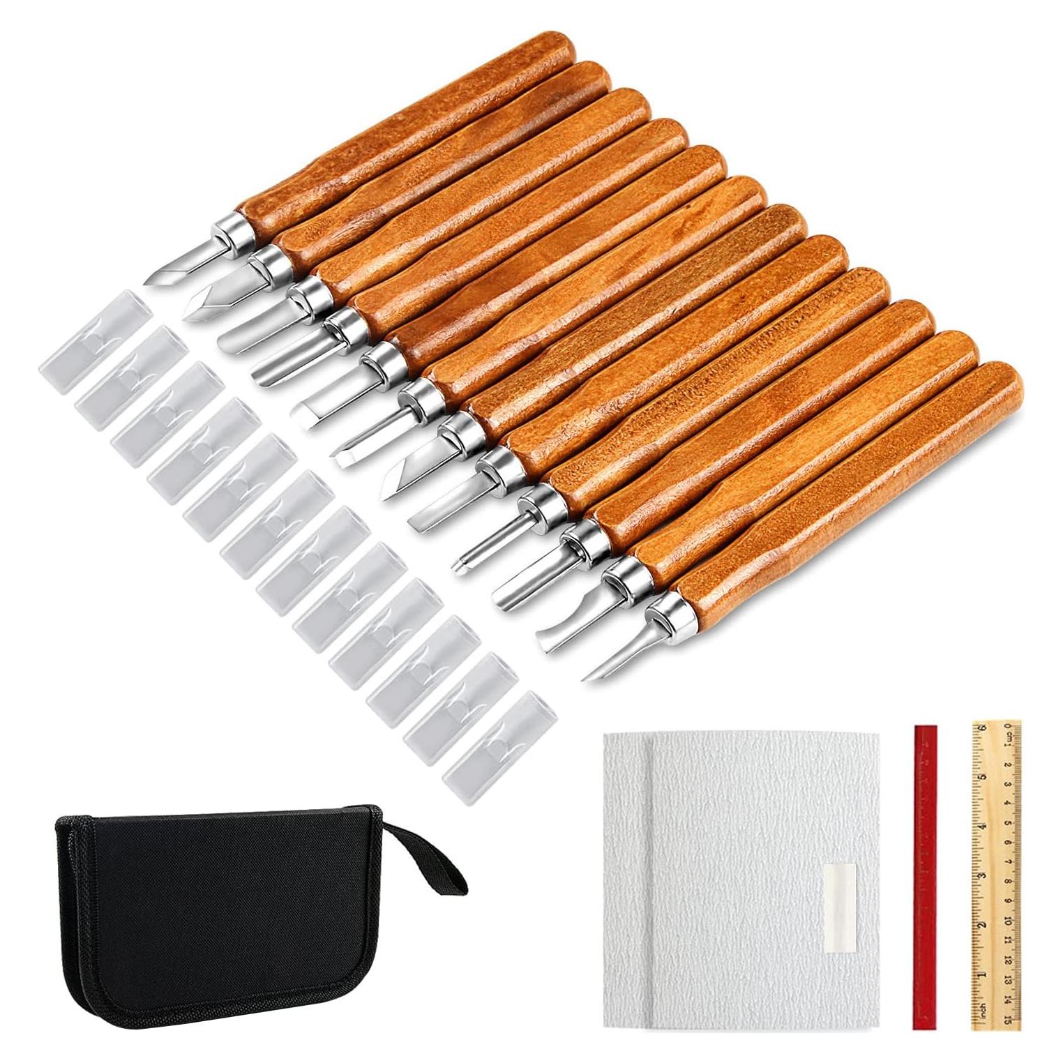 Juego de Cuchillos de Tallado AUGSUN 20 PCS para Madera