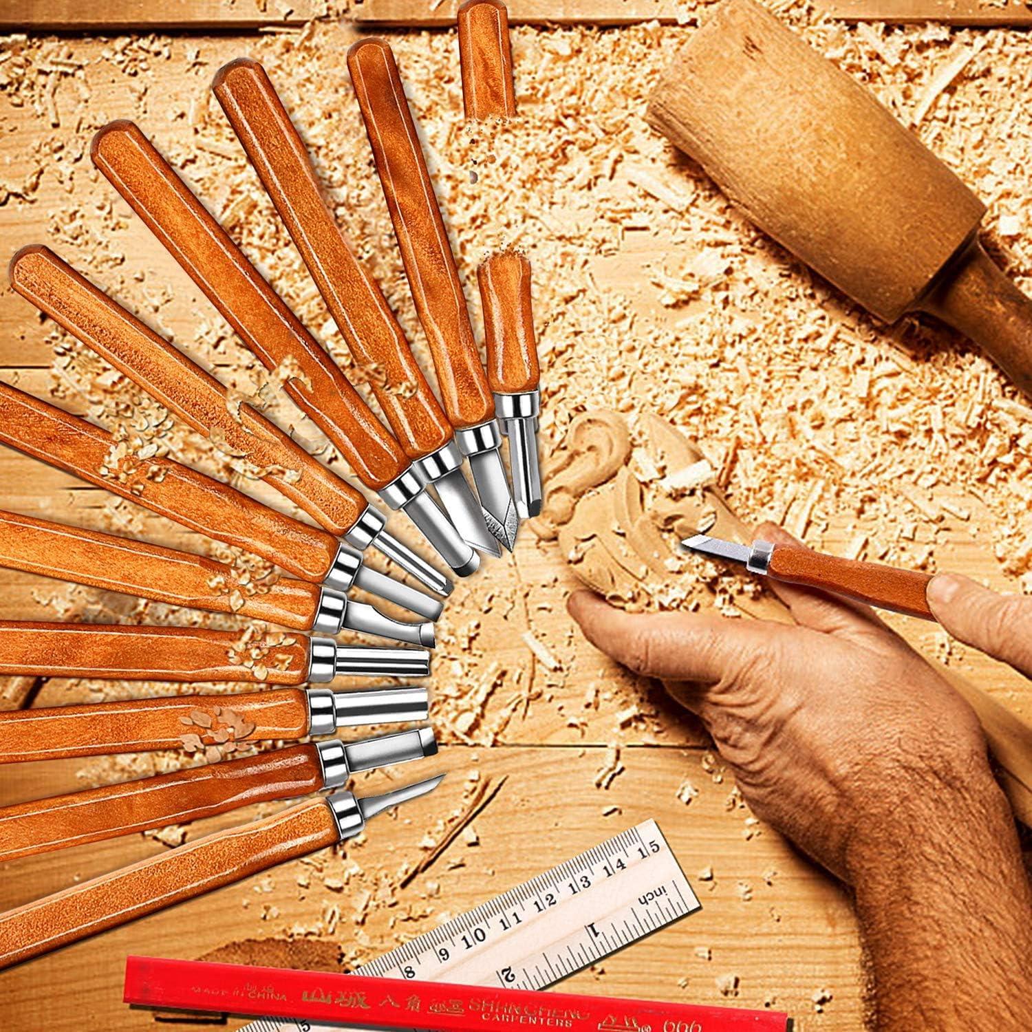 Juego de Cuchillos de Tallado AUGSUN 20 PCS para Madera