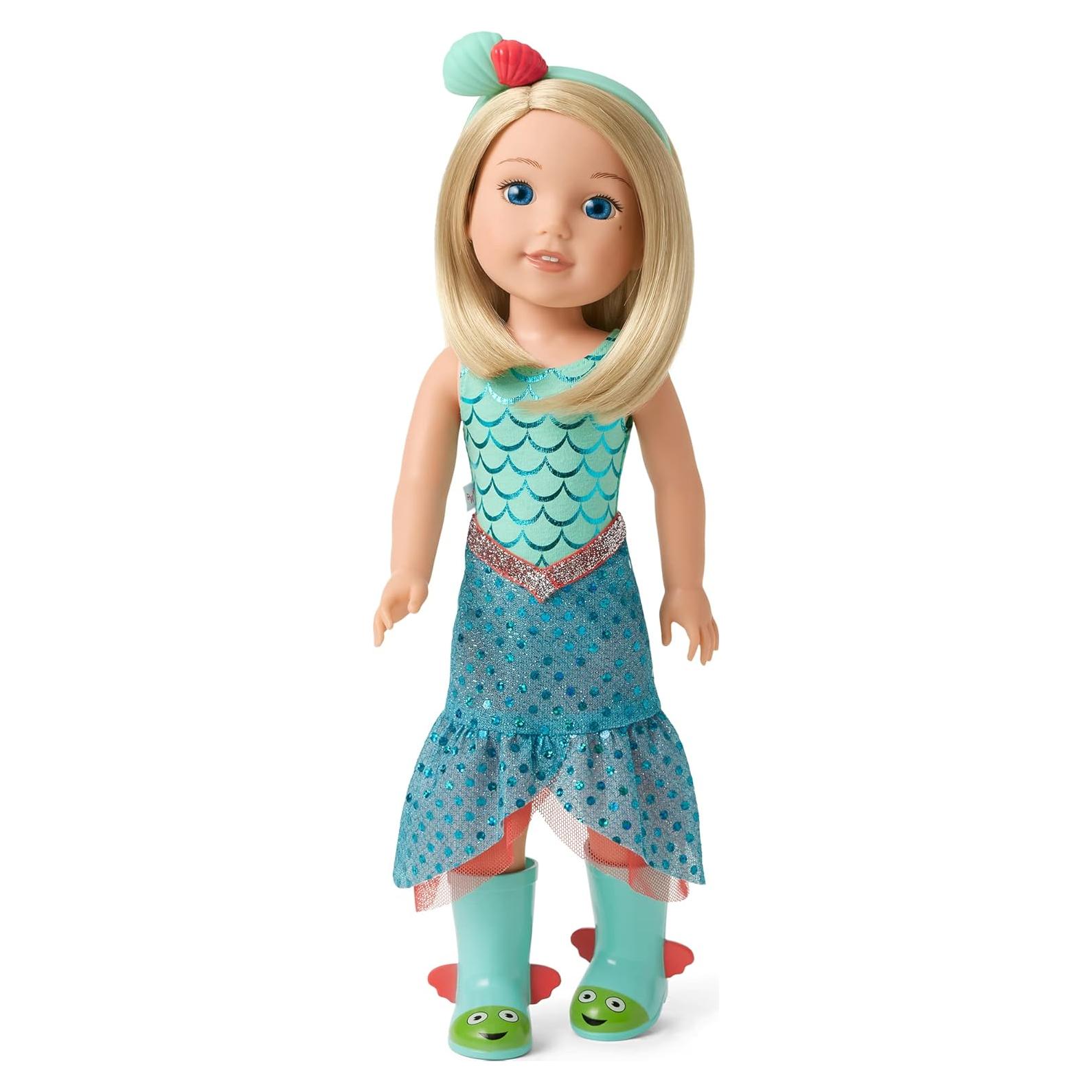 Muñeca Camille WellieWishers 36.83 cm con atuendo de sirena