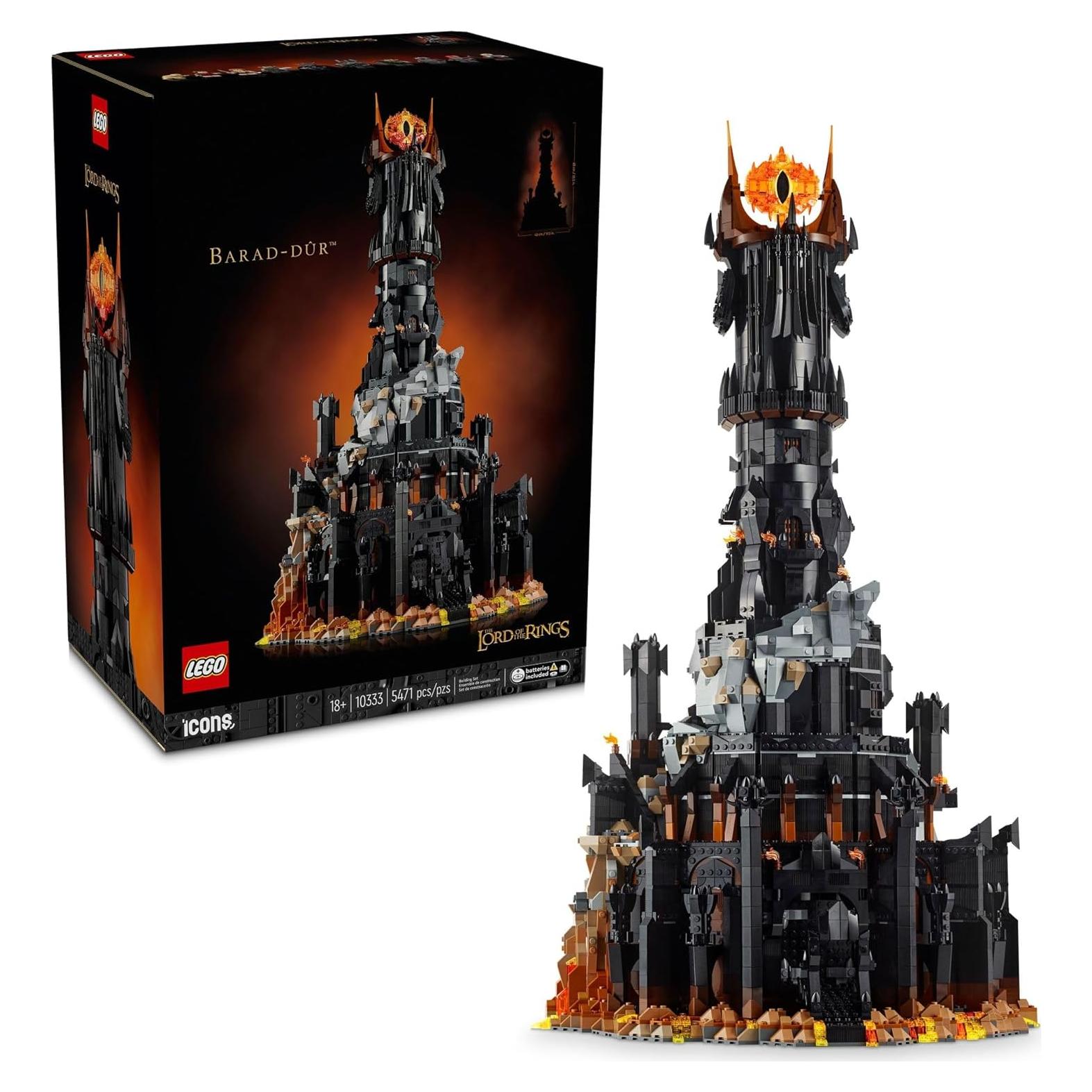LEGO Icons Barad-dûr El Señor de los Anillos 10333 - 10 Minifiguras
