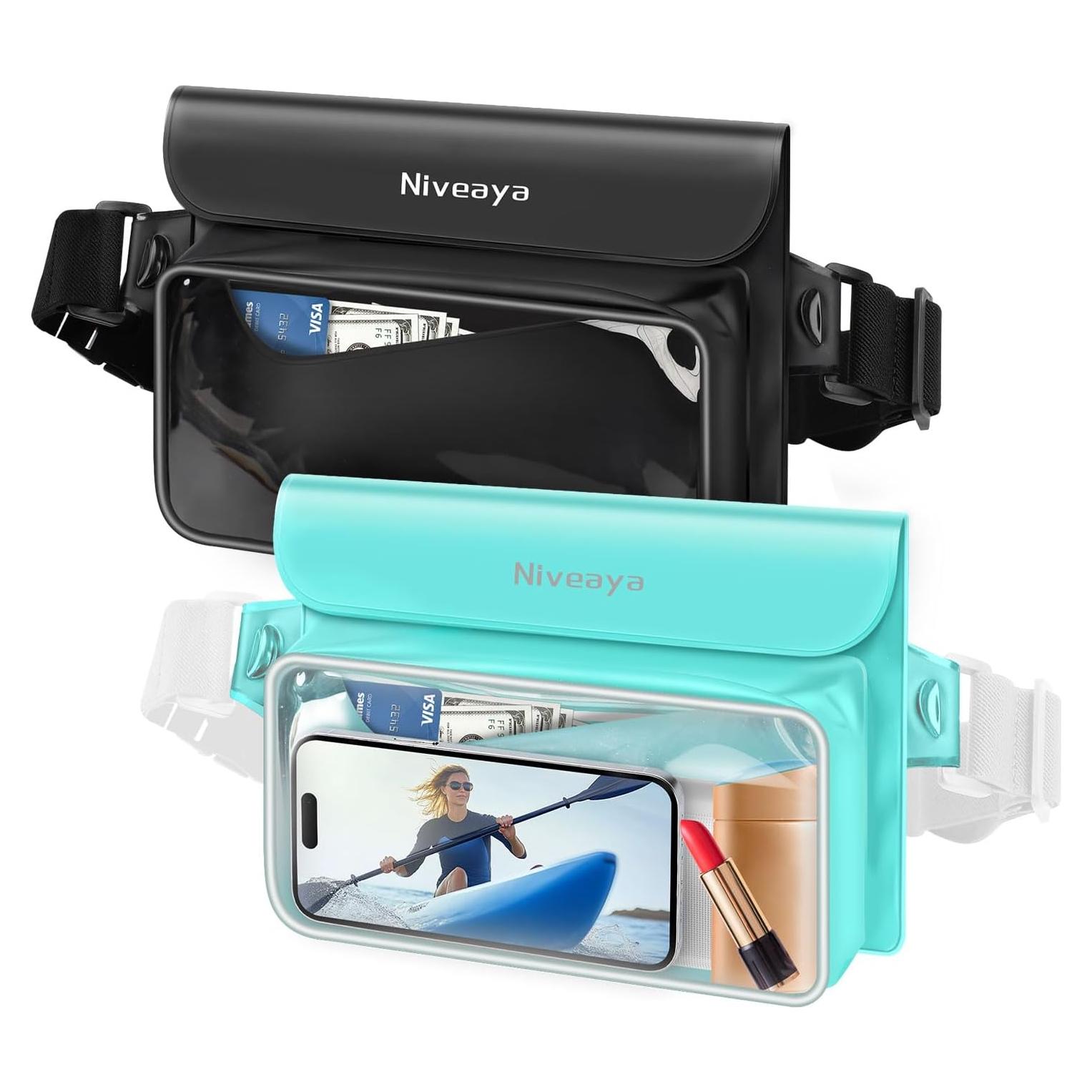 Fanny Pack Impermeable Niveaya IP68 - 2 Paquete, Bolsa Flotante