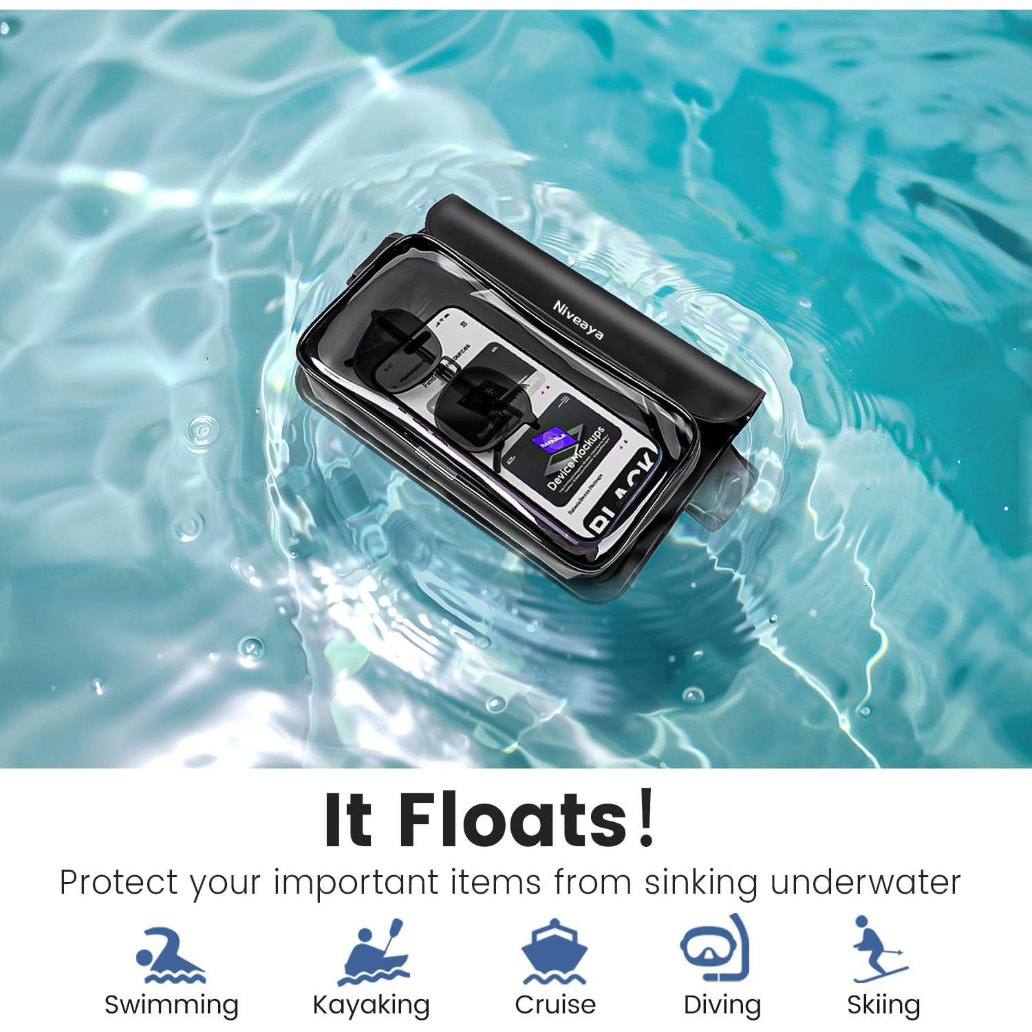 Fanny Pack Impermeable Niveaya IP68 - 2 Paquete, Bolsa Flotante