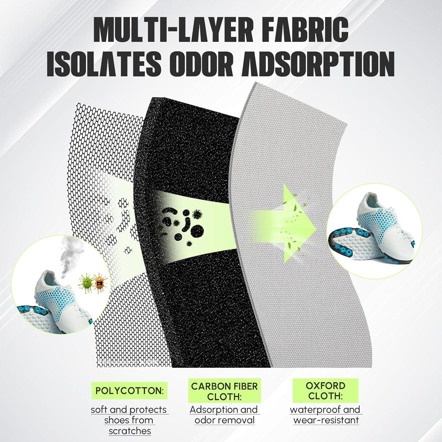 Bolsa de Zapatos a Prueba de Olores Leinuosen 4 Piezas Gris