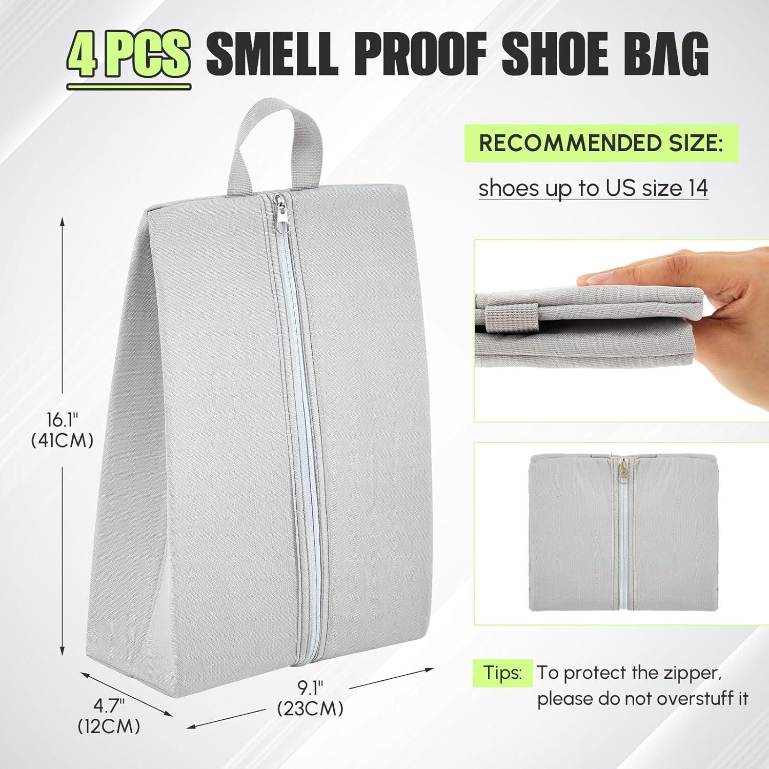 Bolsa de Zapatos a Prueba de Olores Leinuosen 4 Piezas Gris