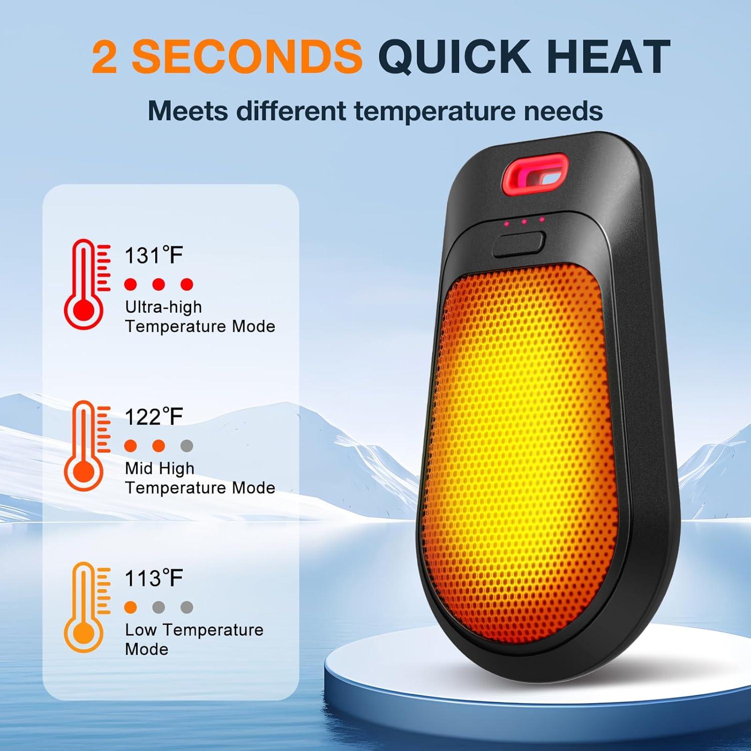 Calentadores de Manos Eléctricos Levet D07 USB 2 Piezas Portátiles