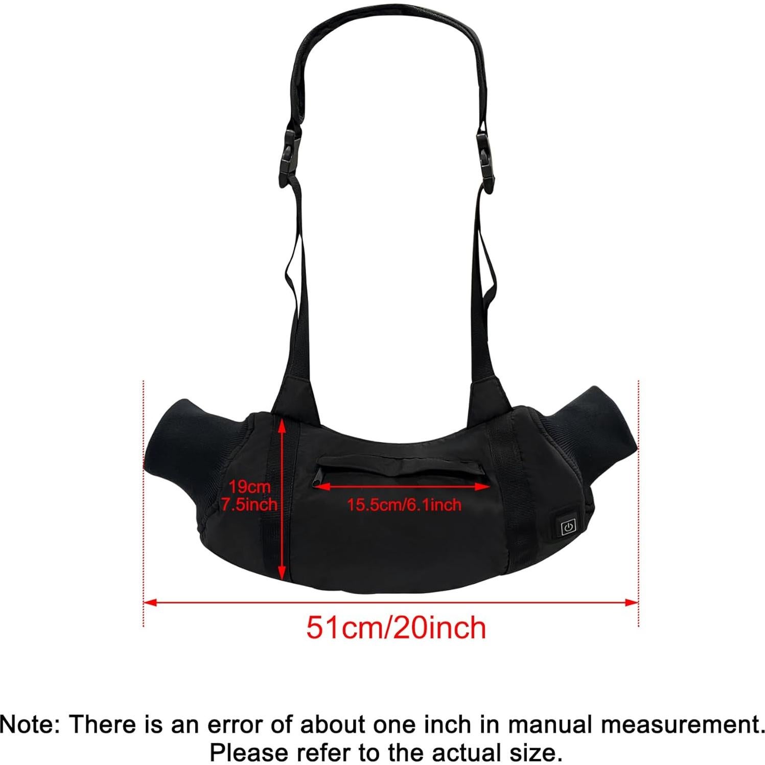 Muff de Mano Calentado MYDAYS OUTDOOR Negro 50.8x19.1cm