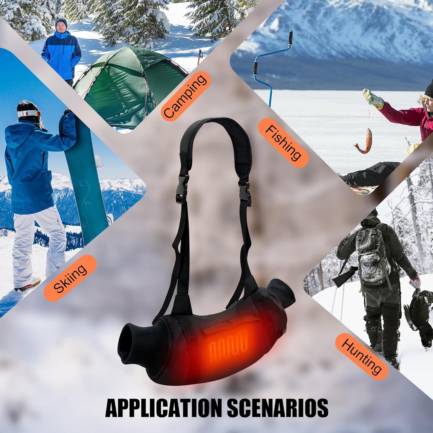 Muff de Mano Calentado MYDAYS OUTDOOR Negro 50.8x19.1cm