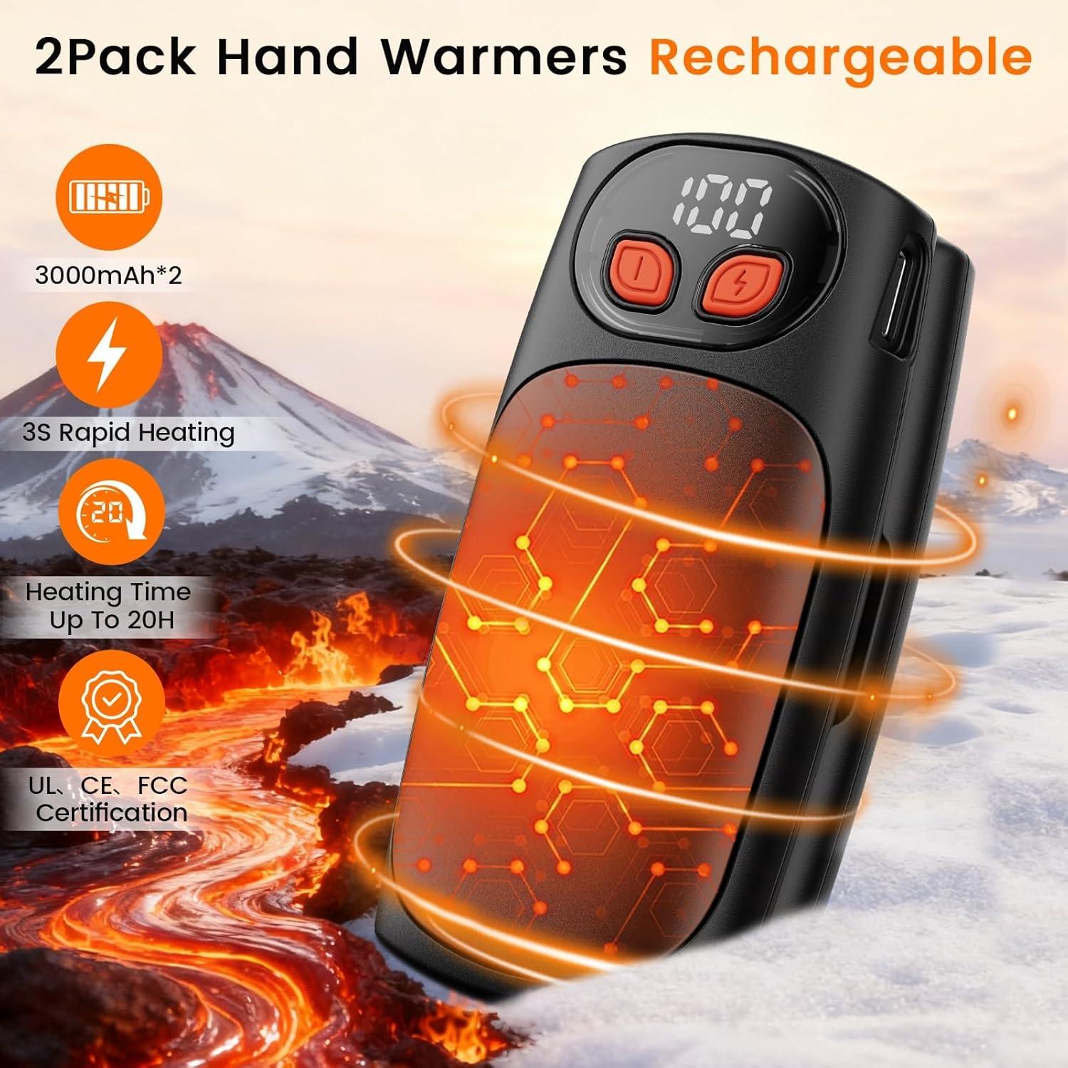 Calentadores de Manos Recargables BelleRise 6000mAh 2Pack