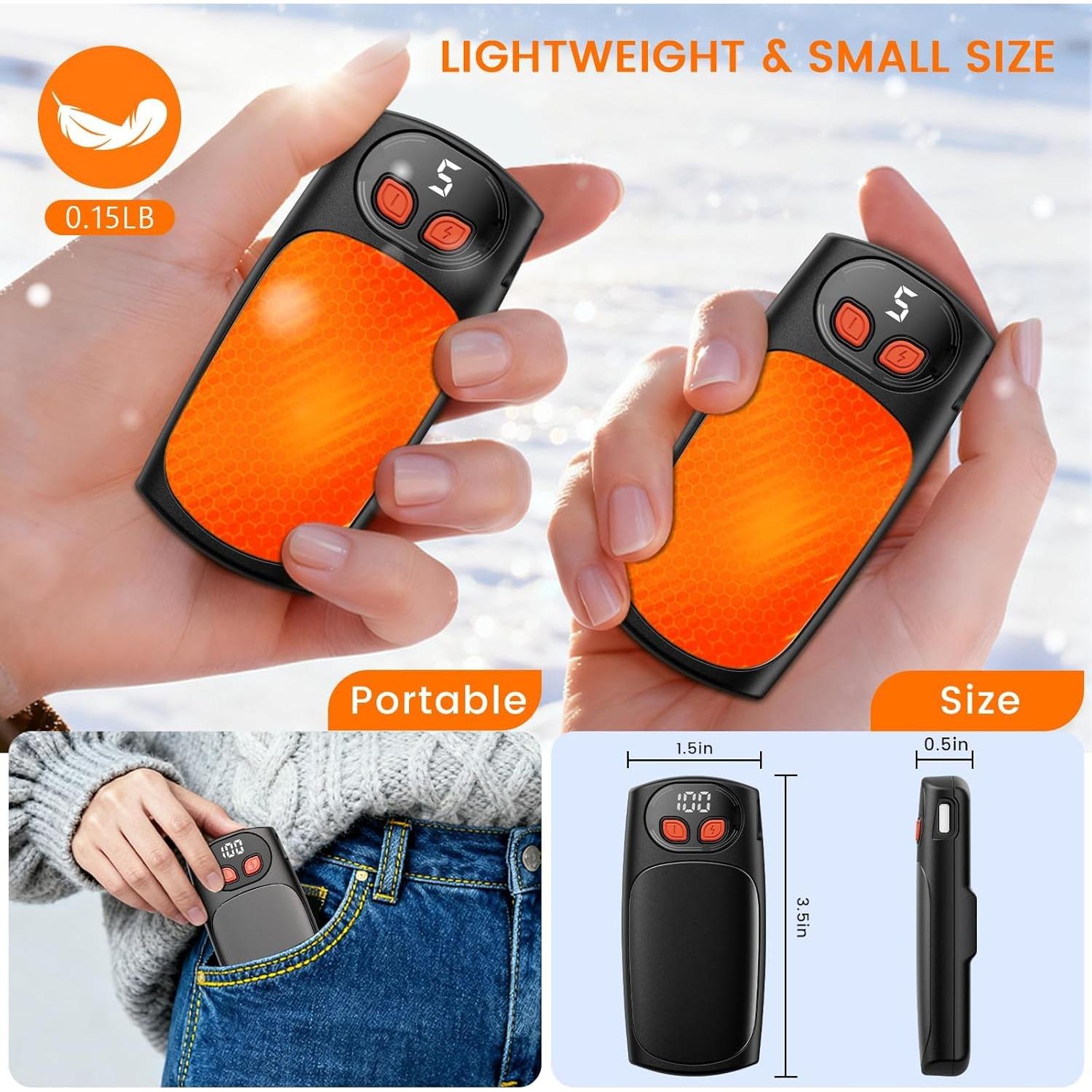 Calentadores de Manos Recargables BelleRise 6000mAh 2Pack