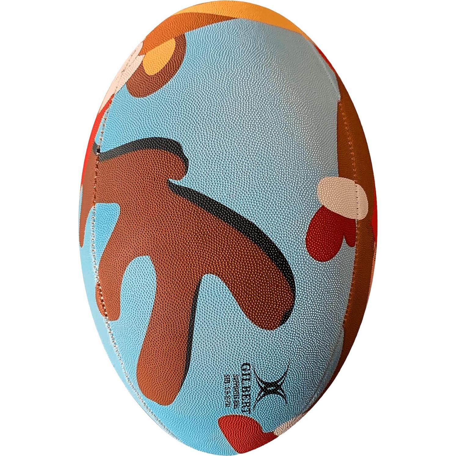 Pelota de Rugby Gilbert Rudolph - Tamaño 5 - Multicolor