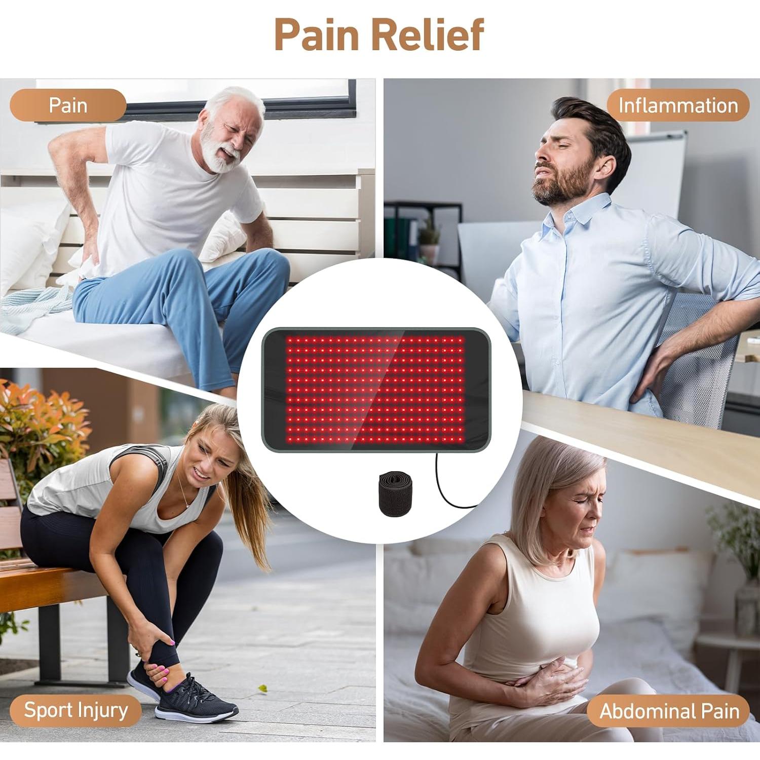 Almohadilla de Terapia de Luz Roja y Azul Comfytemp 61x30.5cm