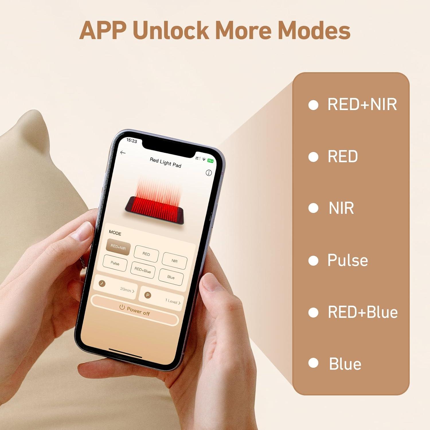 Almohadilla de Terapia de Luz Roja y Azul Comfytemp 61x30.5cm