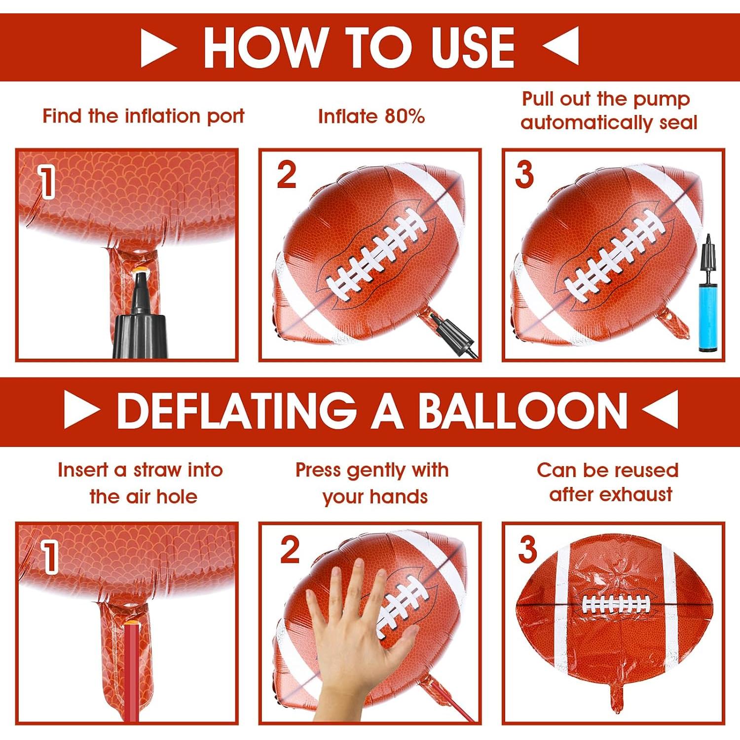 Juego de globos de aluminio deportivos 10 piezas Aiyorse