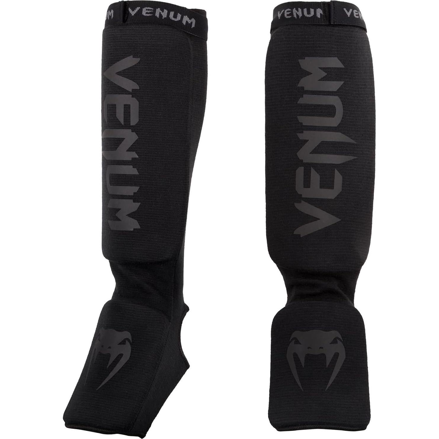 Espinilleras Venum Kontact Unisex - Algodón Negro