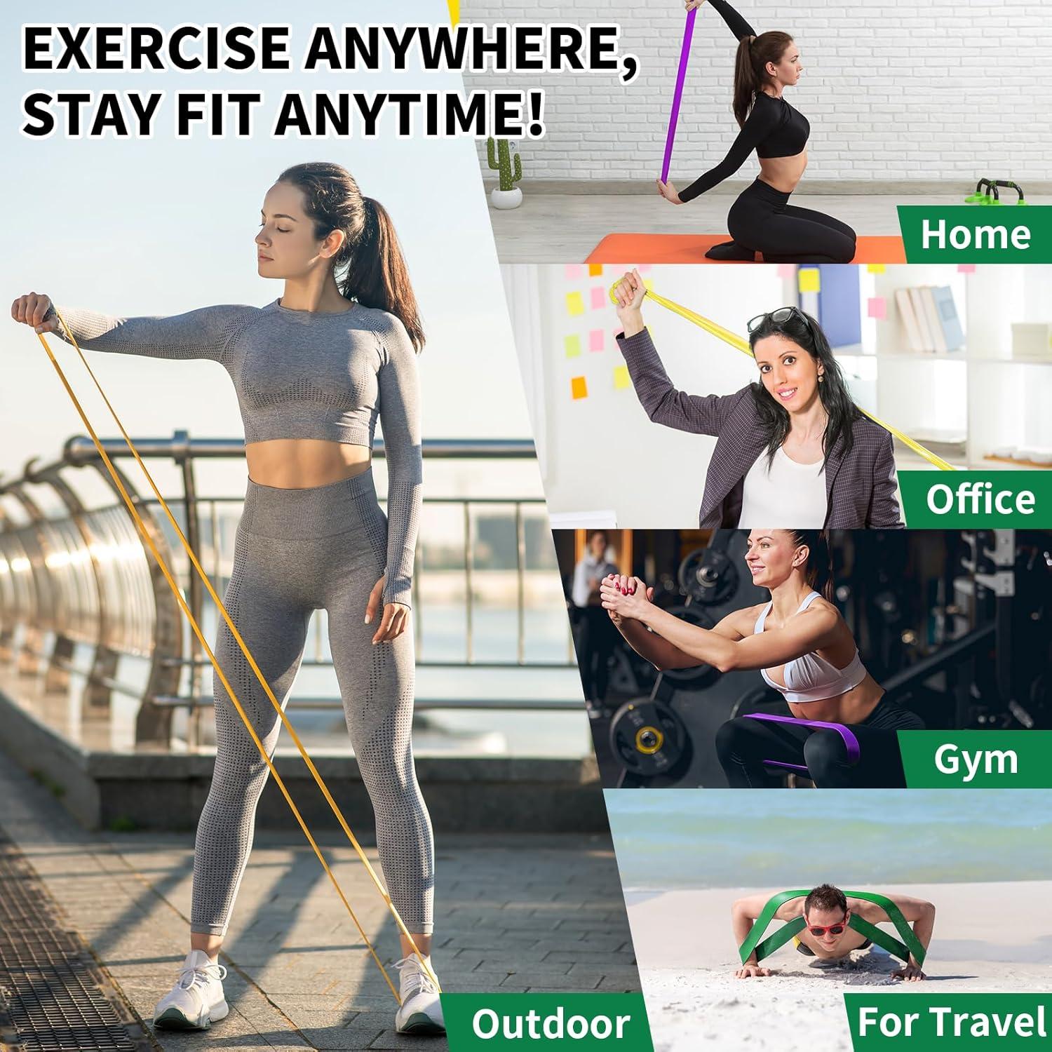 TOPOKO Set de Bandas de Resistencia 5 Niveles para Ejercicio