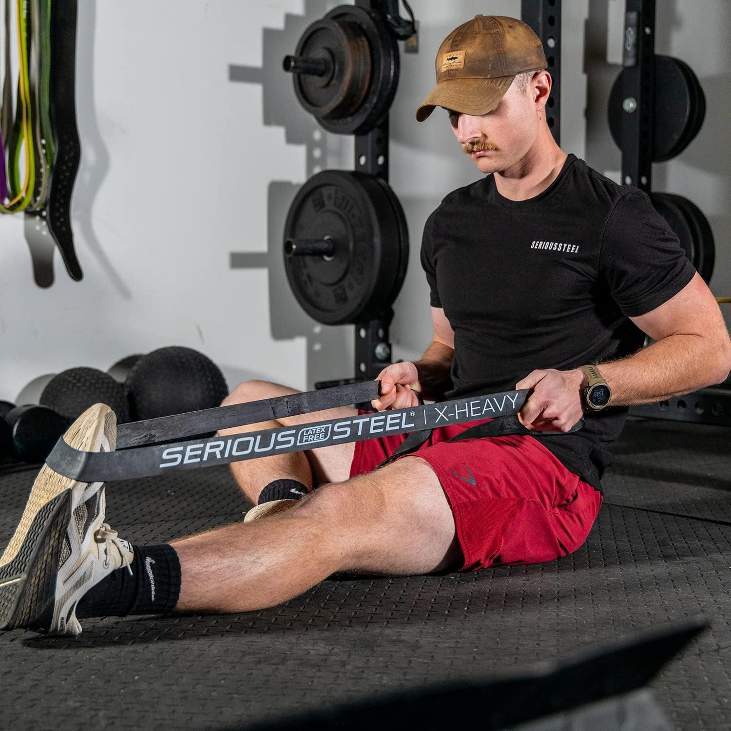 Bandas de Resistencia Sin Láttex Serious Steel Fitness - Set 4 Unidades 104 cm