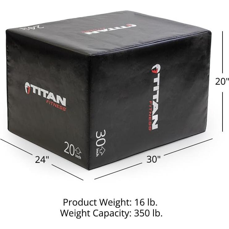 Caja de Salto Plyo Titan Attachments 3 en 1 50.8/61/76.2cm