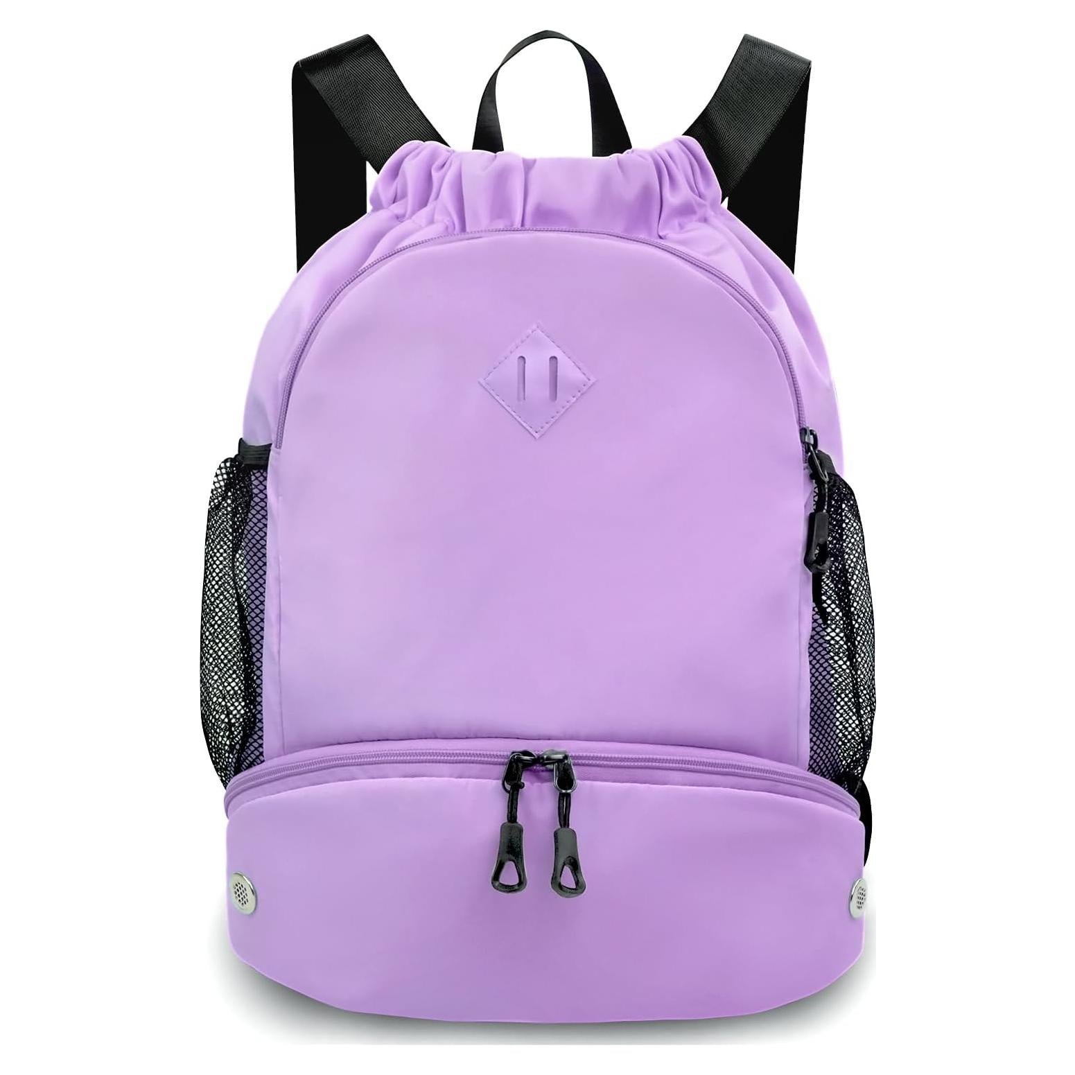 Mochila de Cuerda RHDZO 24L Impermeable con Compartimento para Zapatos