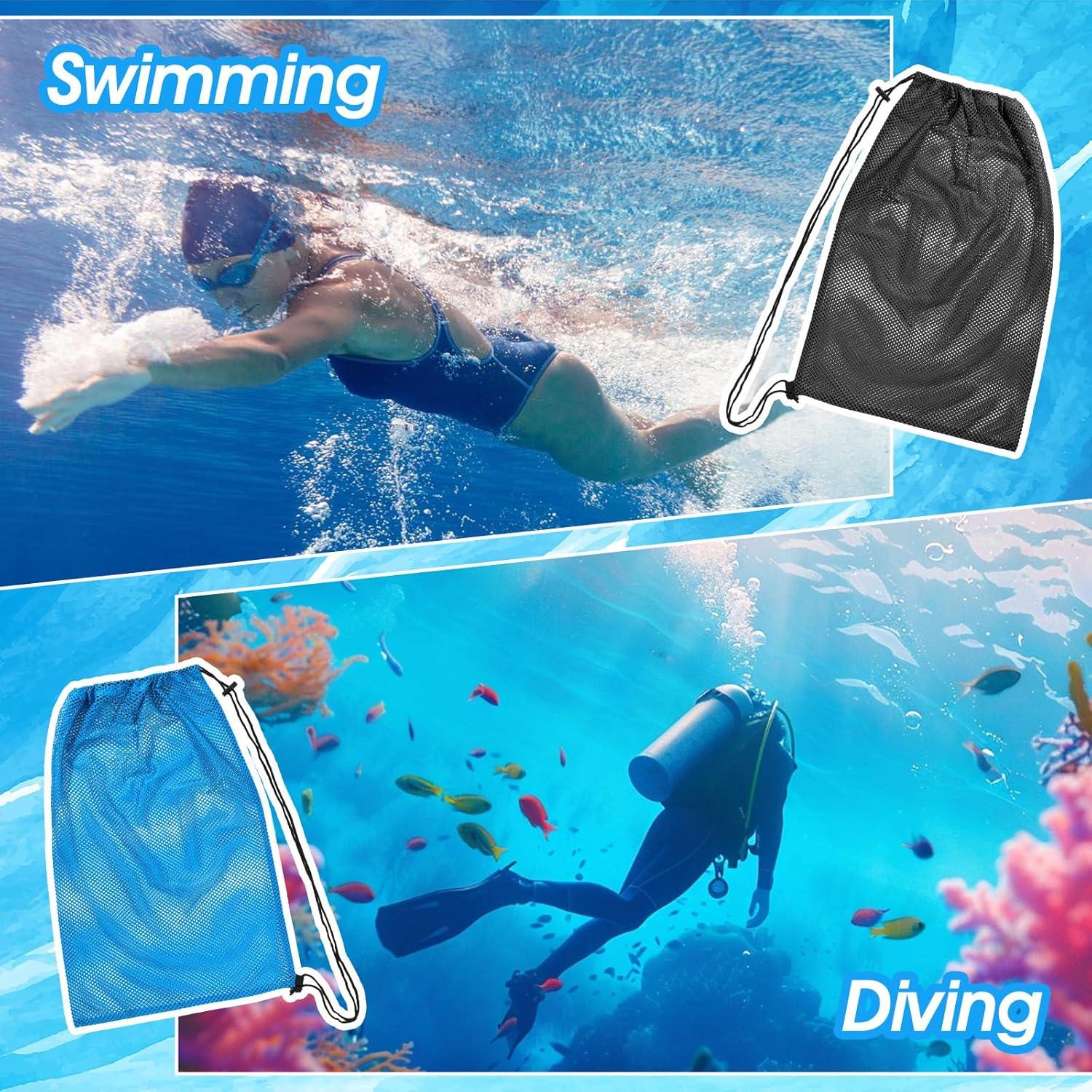 Bolsa de Malla 2 Pcs FNANJWQ 48x68 cm para Buceo y Natación