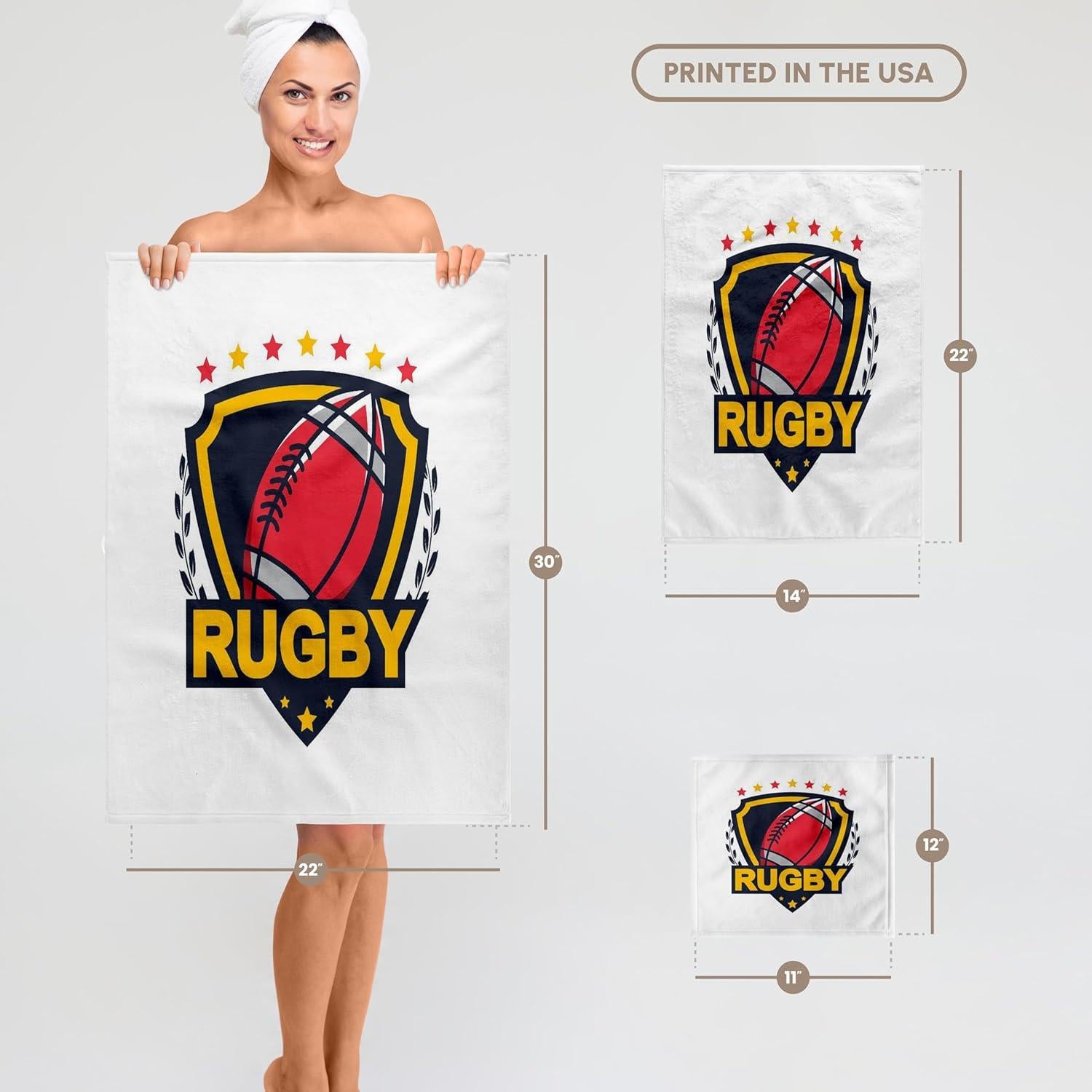 Toalla de Baño de Mano 3dRose 55.88x76.2 cm Rojo y Oro