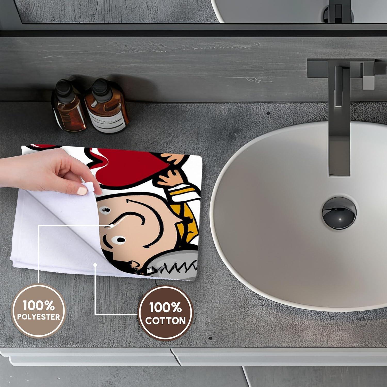 Toalla de Mano 3dRose 38x56 cm Caricatura Rugby San Valentín