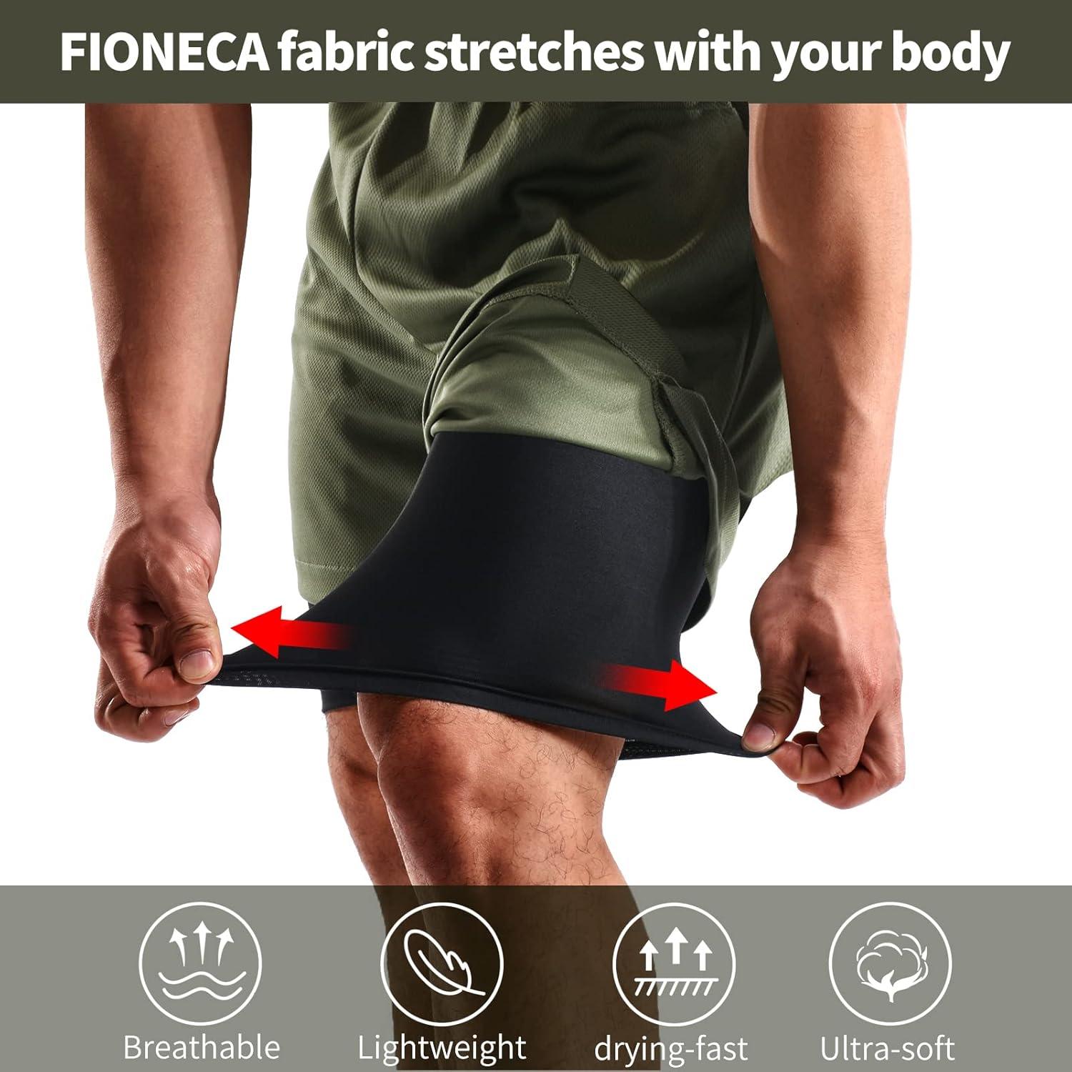 Pantalones Cortos 2 en 1 FIONECA para Hombres - Secado Rápido
