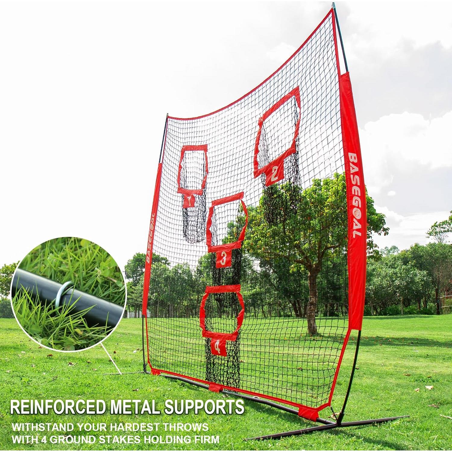 Red de Fútbol BaseGoal 2.44m con 4 Bolsillos de Precisión