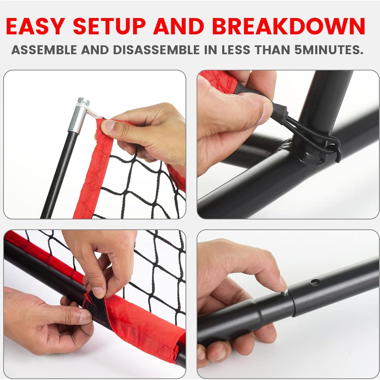 Red de Fútbol BaseGoal 2.44m con 4 Bolsillos de Precisión