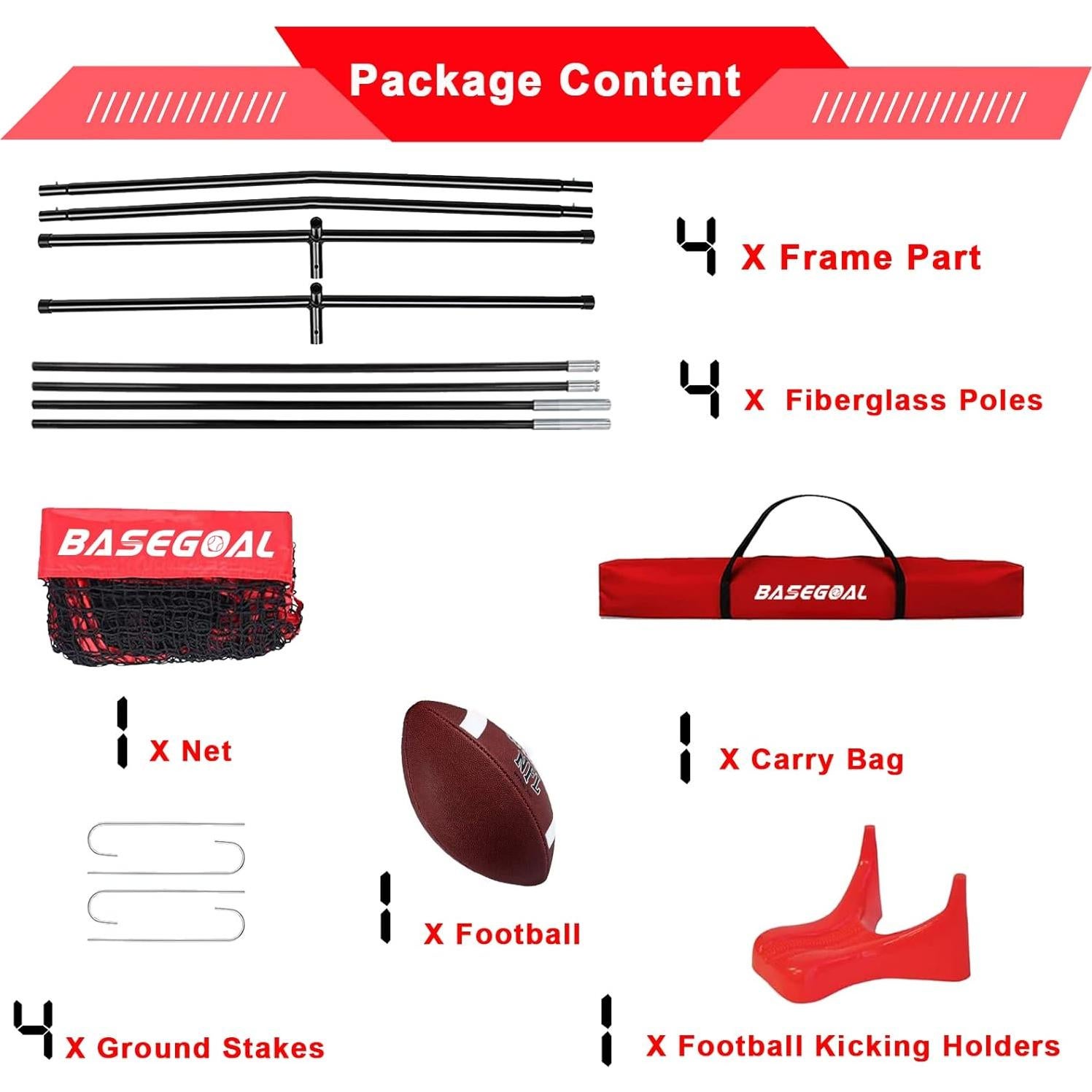 Red de Fútbol BaseGoal 2.44m con 4 Bolsillos de Precisión