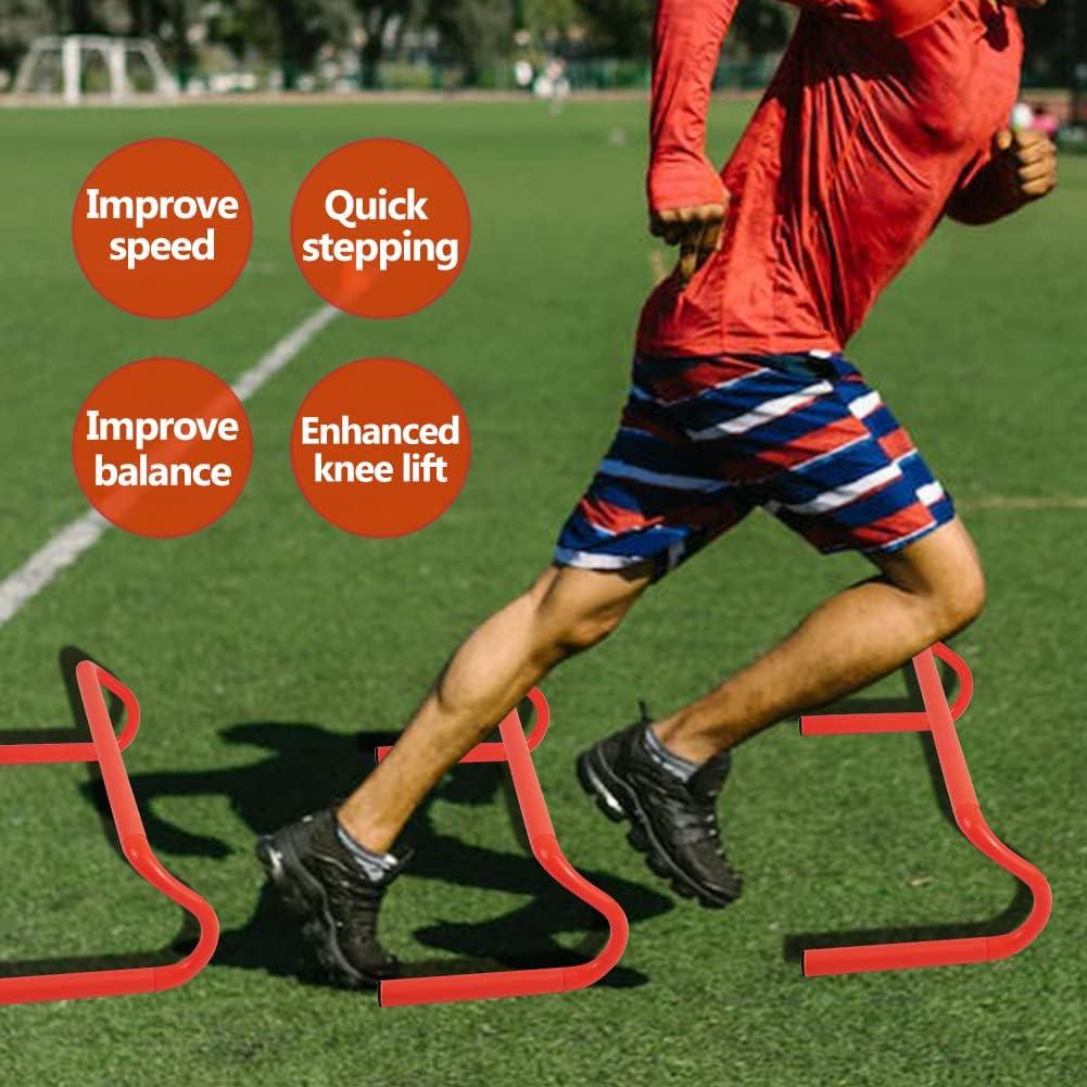 6 Vallas de Entrenamiento de Agilidad YEXEXINM 15.24 cm Naranja