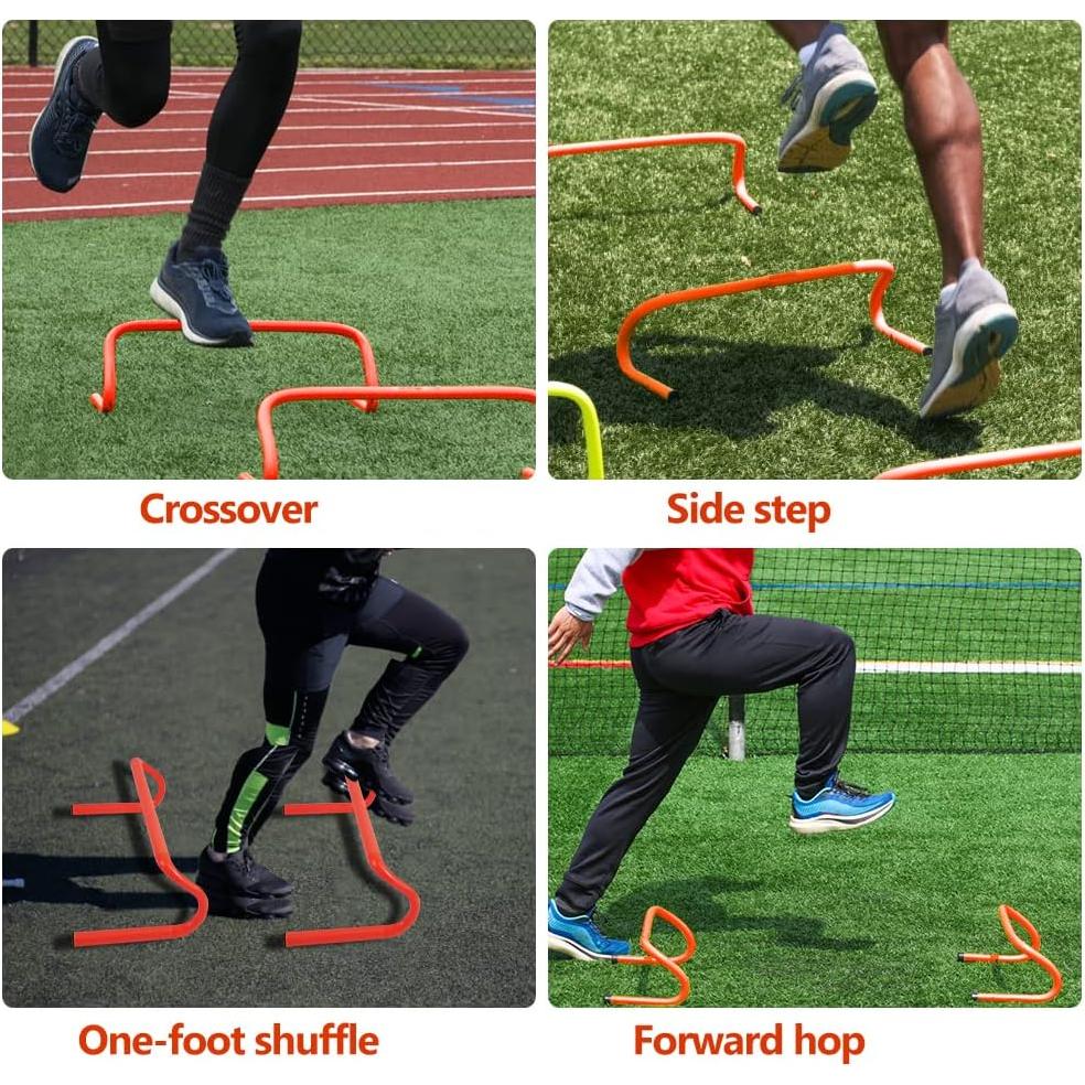 6 Vallas de Entrenamiento de Agilidad YEXEXINM 15.24 cm Naranja