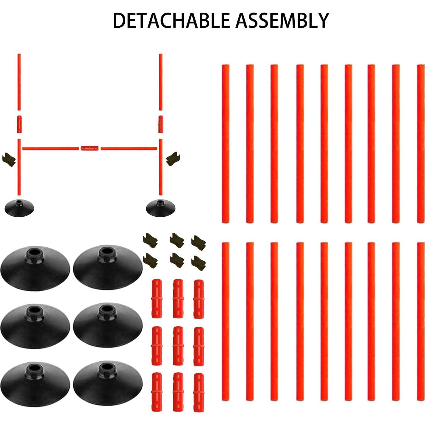 Conjunto de Vallas de Agilidad Voodans 1.0 m Naranja 3 Piezas