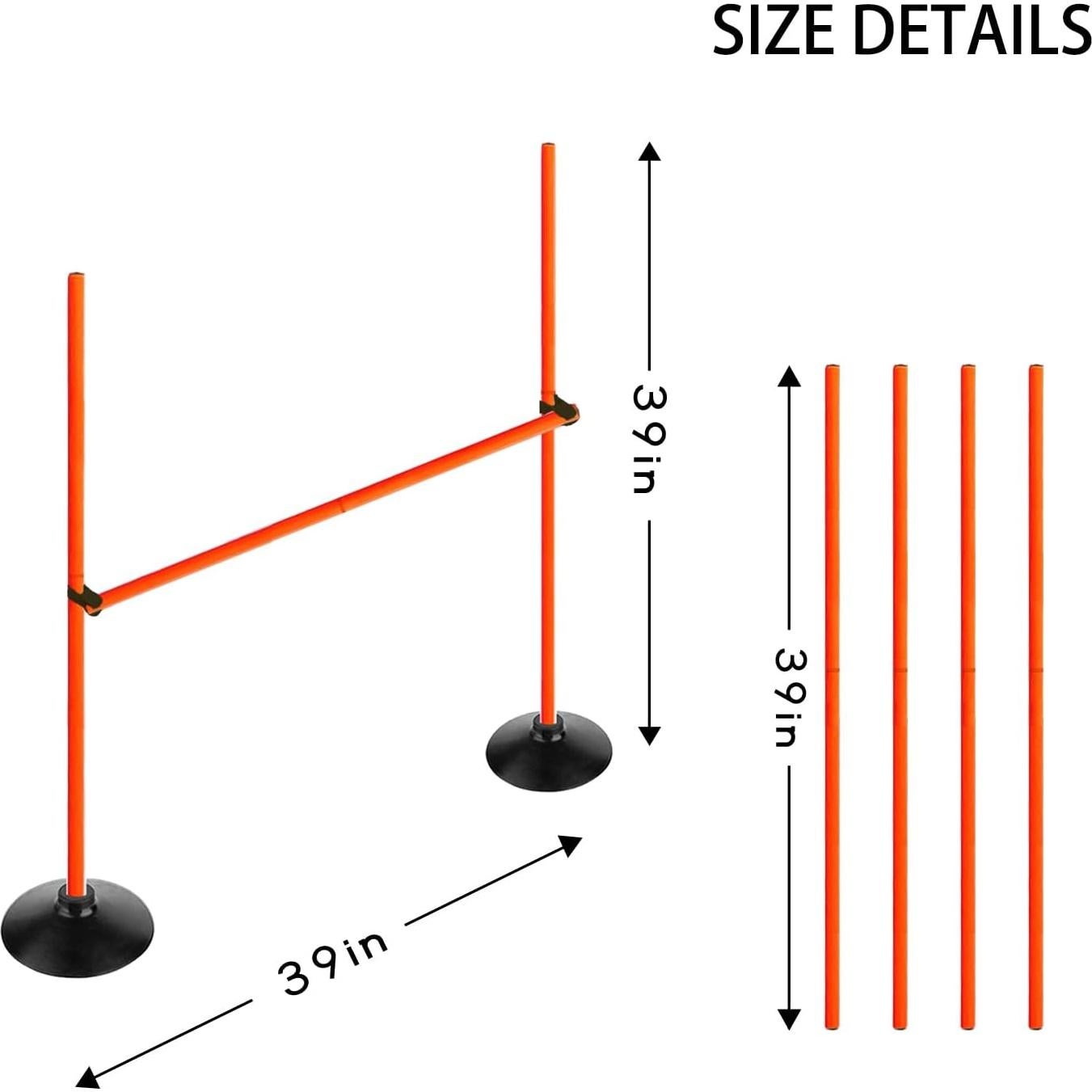 Conjunto de Vallas de Agilidad Voodans 1.0 m Naranja 3 Piezas